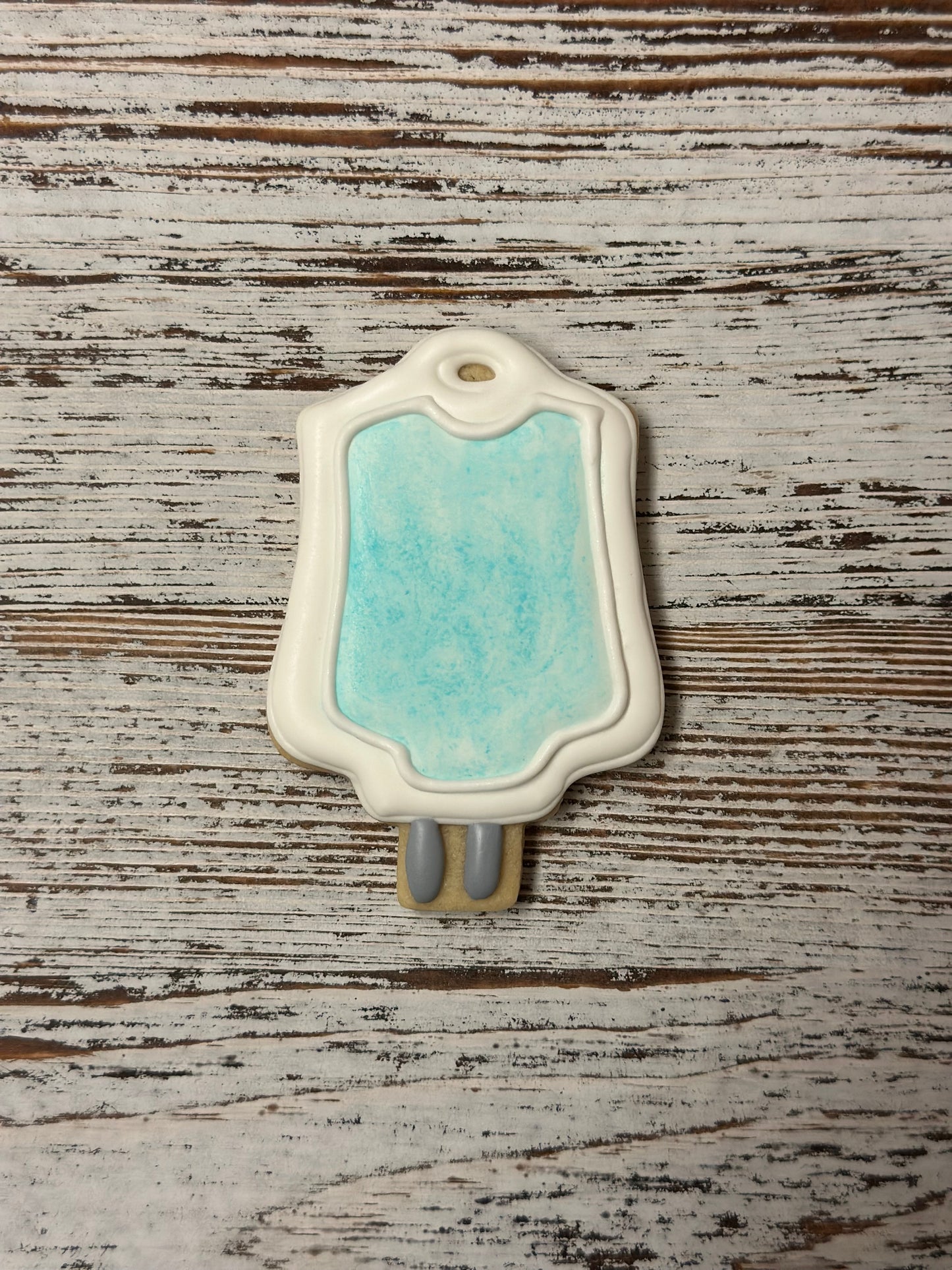 Cortador de galletas con bolsa intravenosa