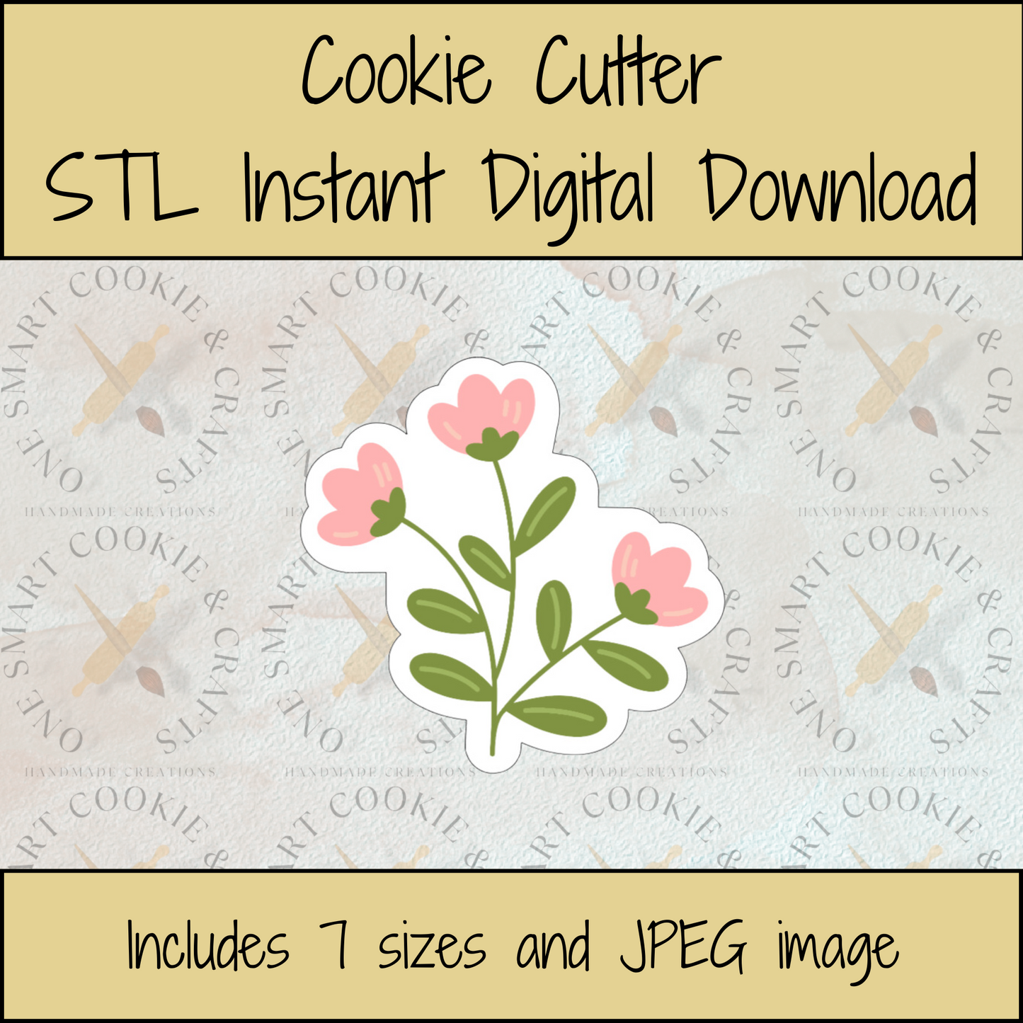 Flowers Cookie Cutter STL File