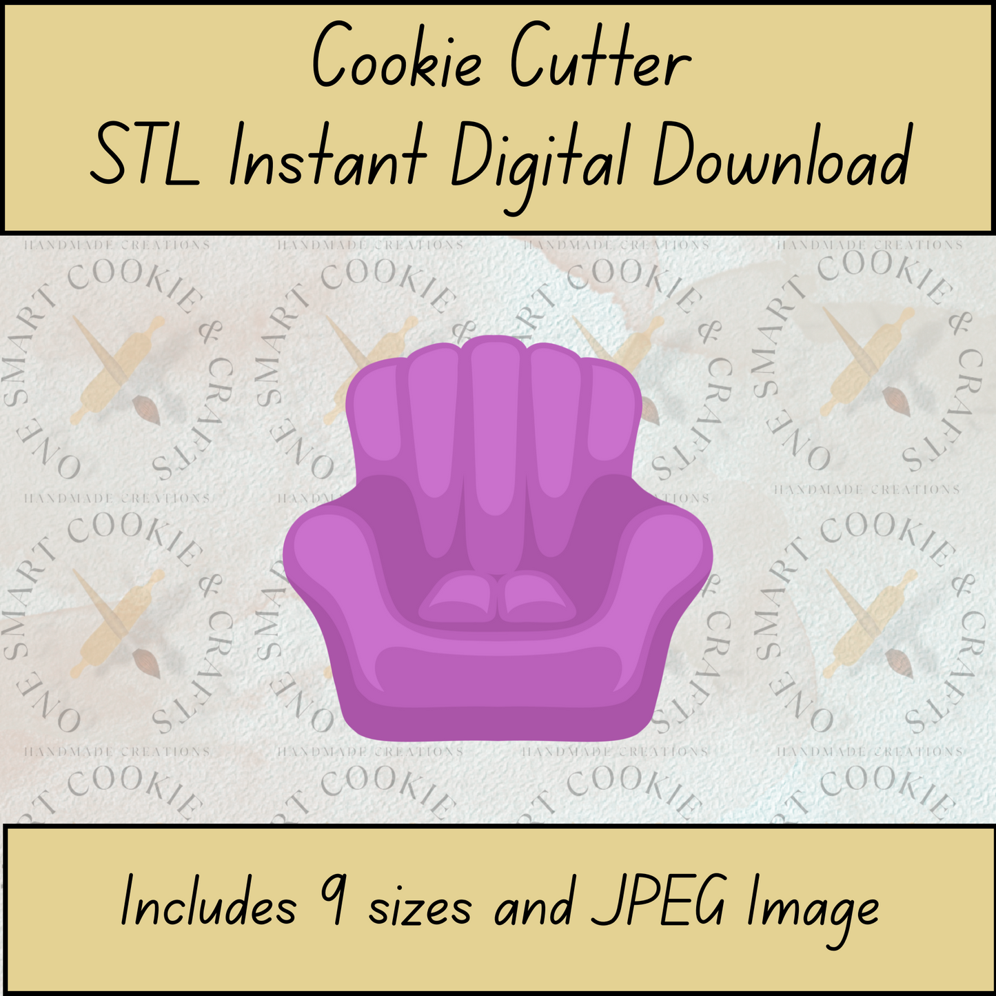 Blow Up Chair Cookie Cutter STL File