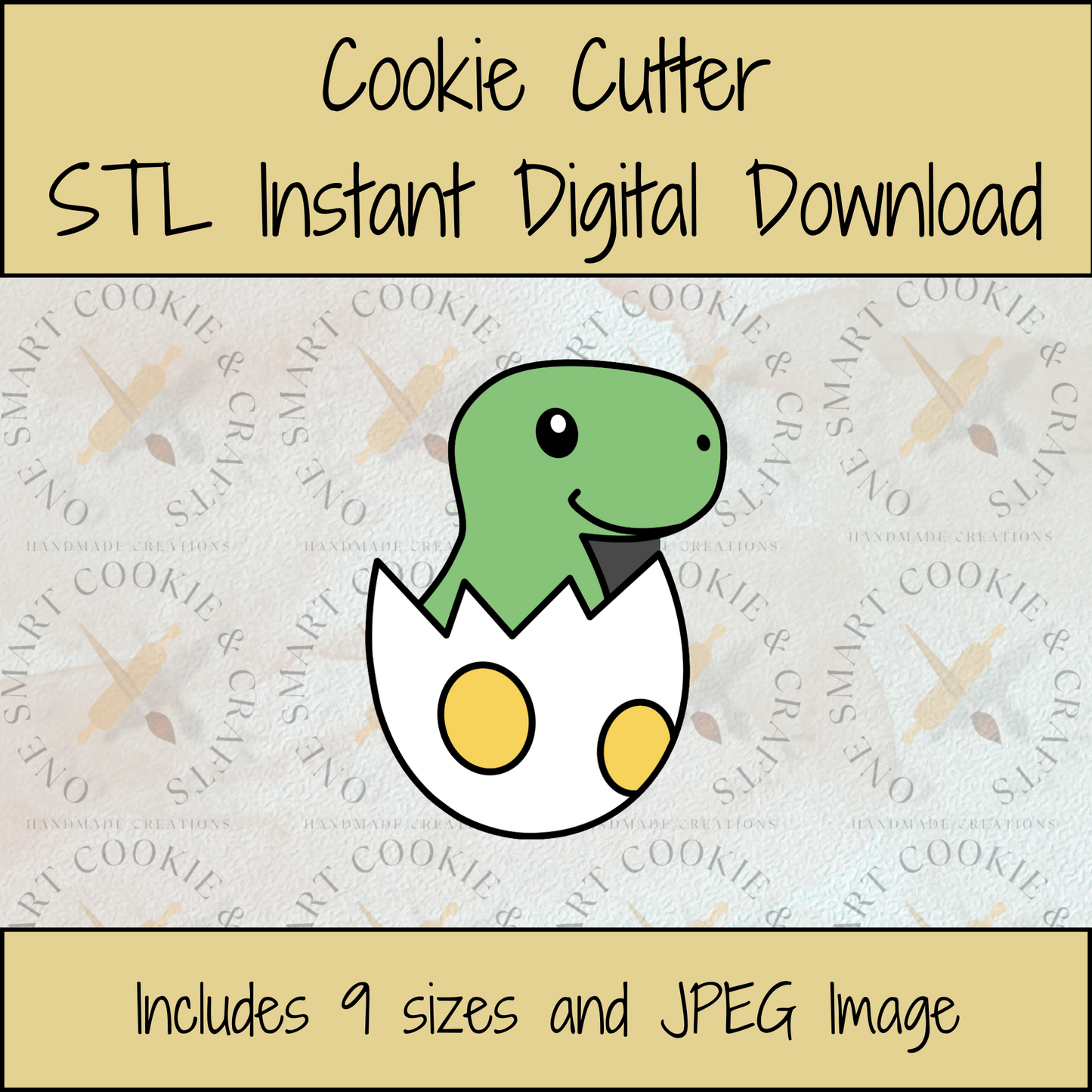 Dinosaur Egg Cookie Cutter STL