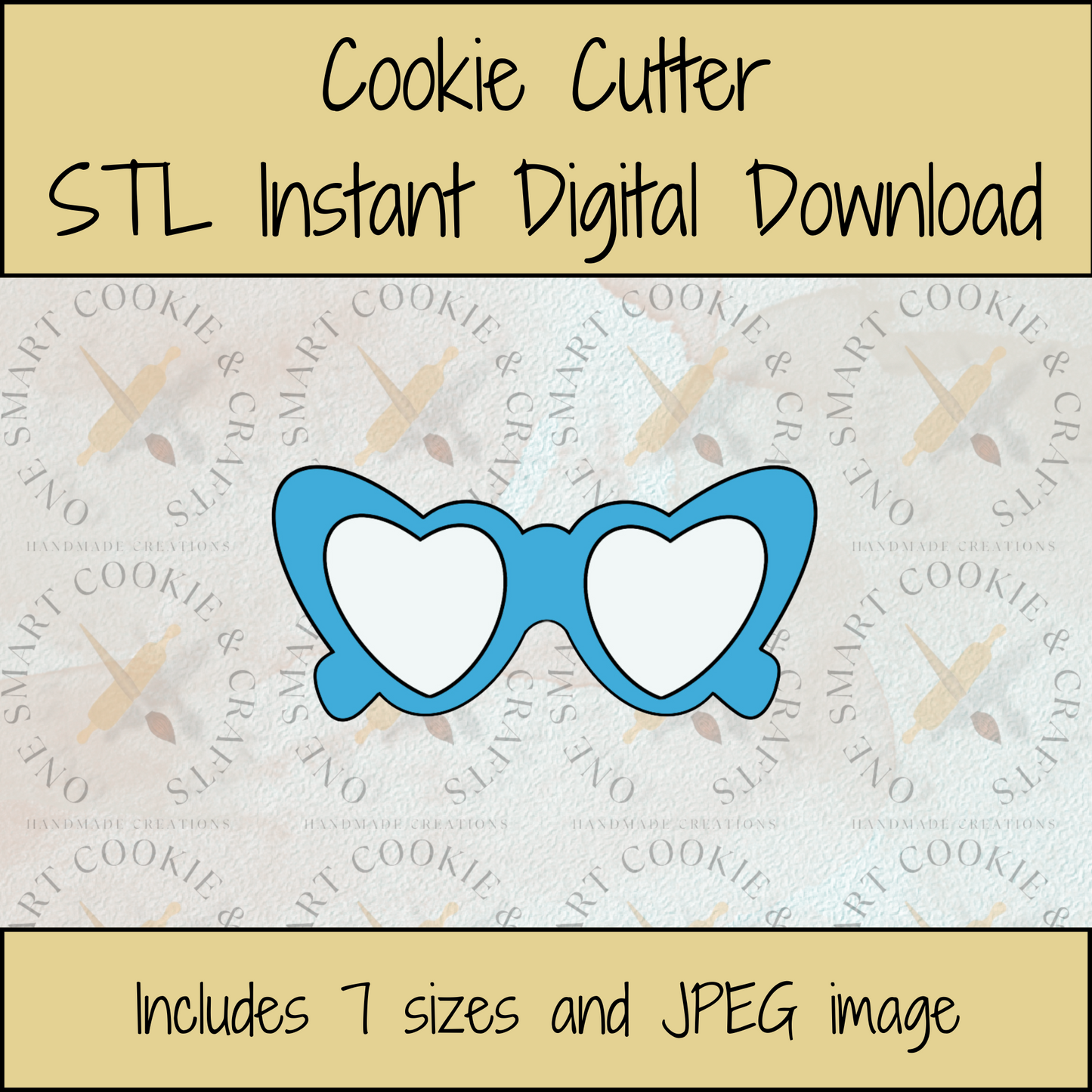 Sunglasses Cookie Cutter STL File
