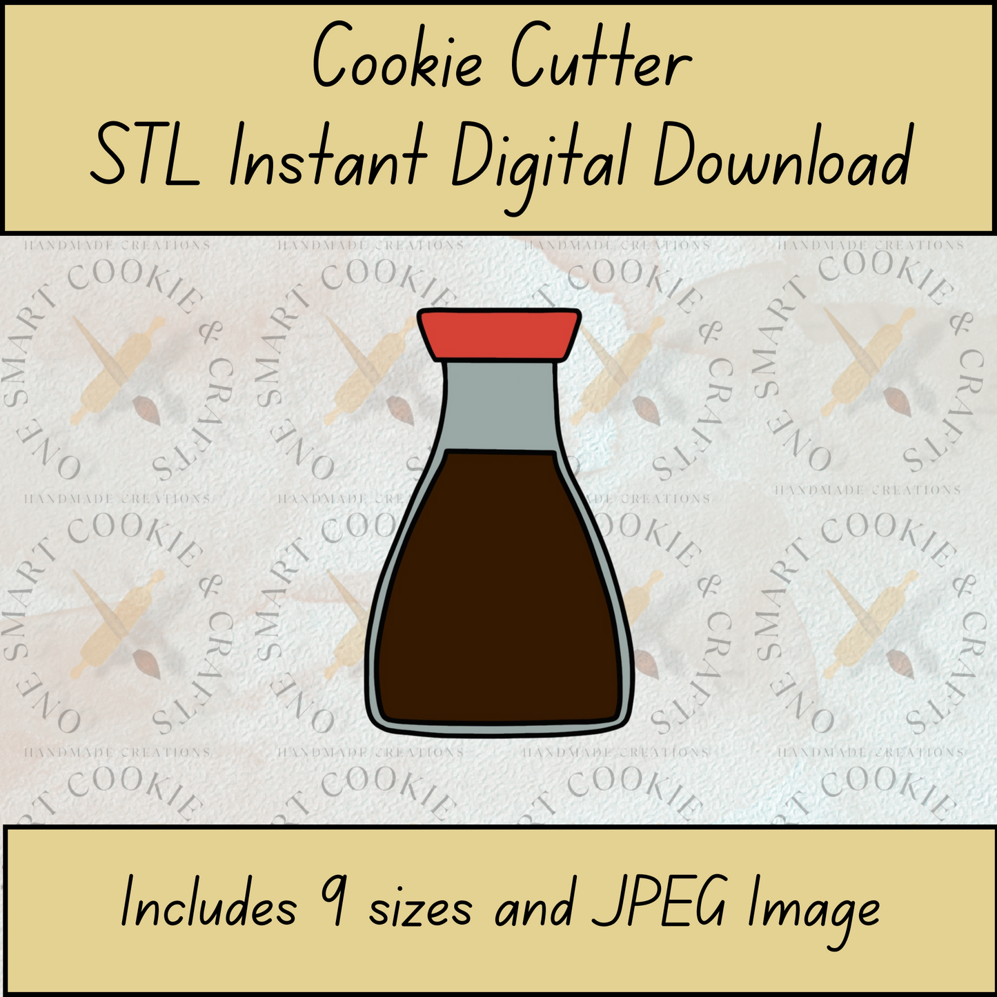Soy Sauce Cookie Cutter STL File