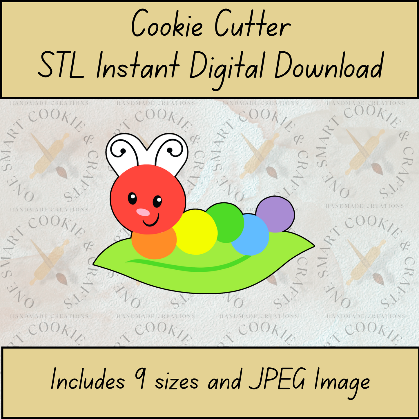 Caterpillar Cookie Cutter STL File