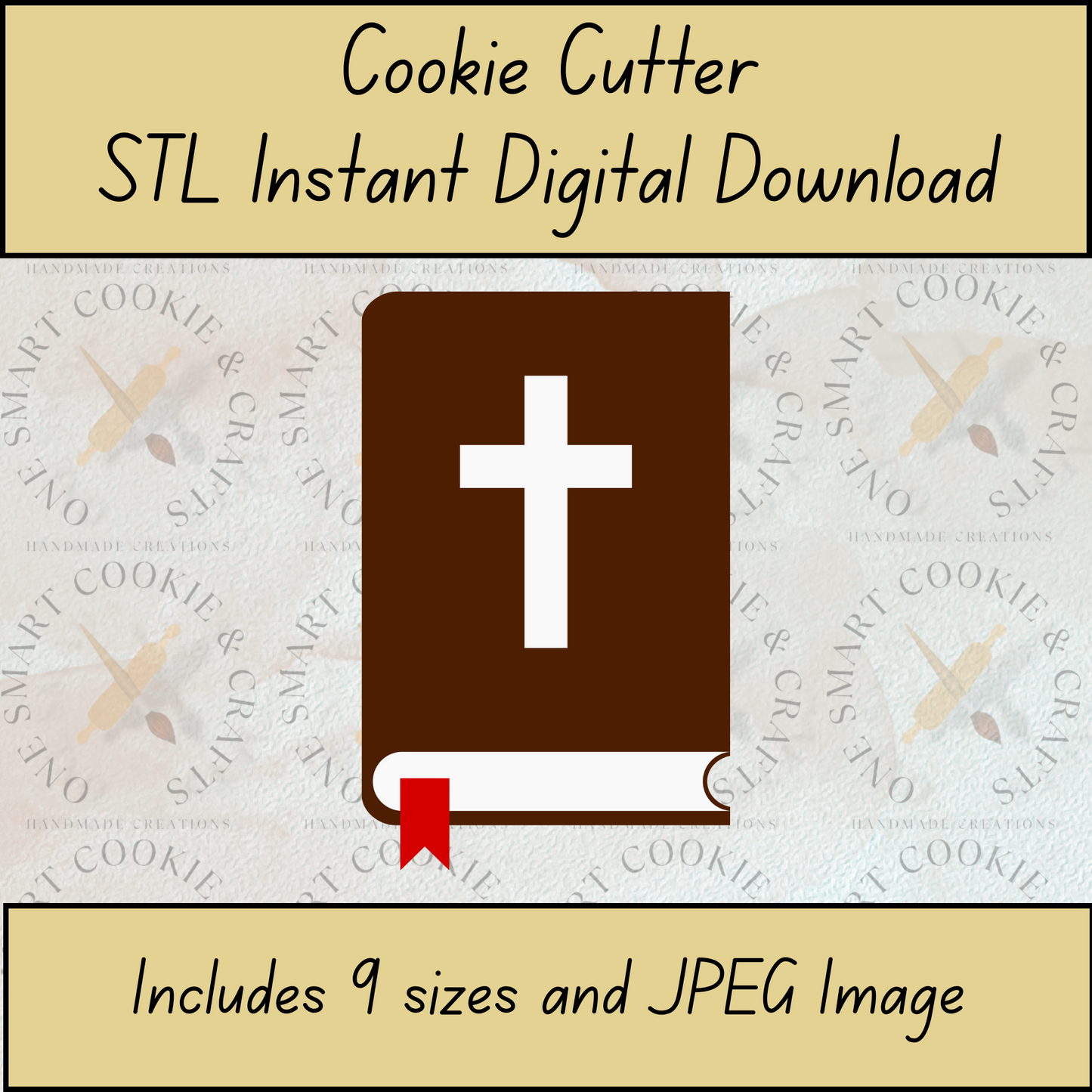 Bible Cookie Cutter STL File