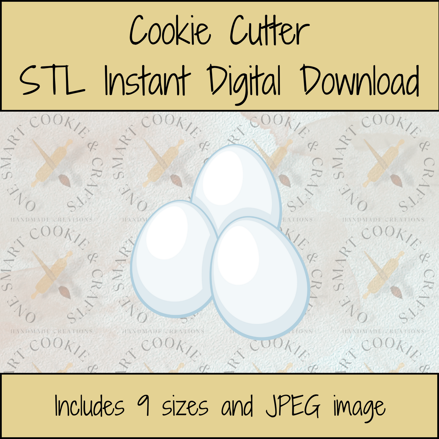 Egg Cookie Cutter STL File