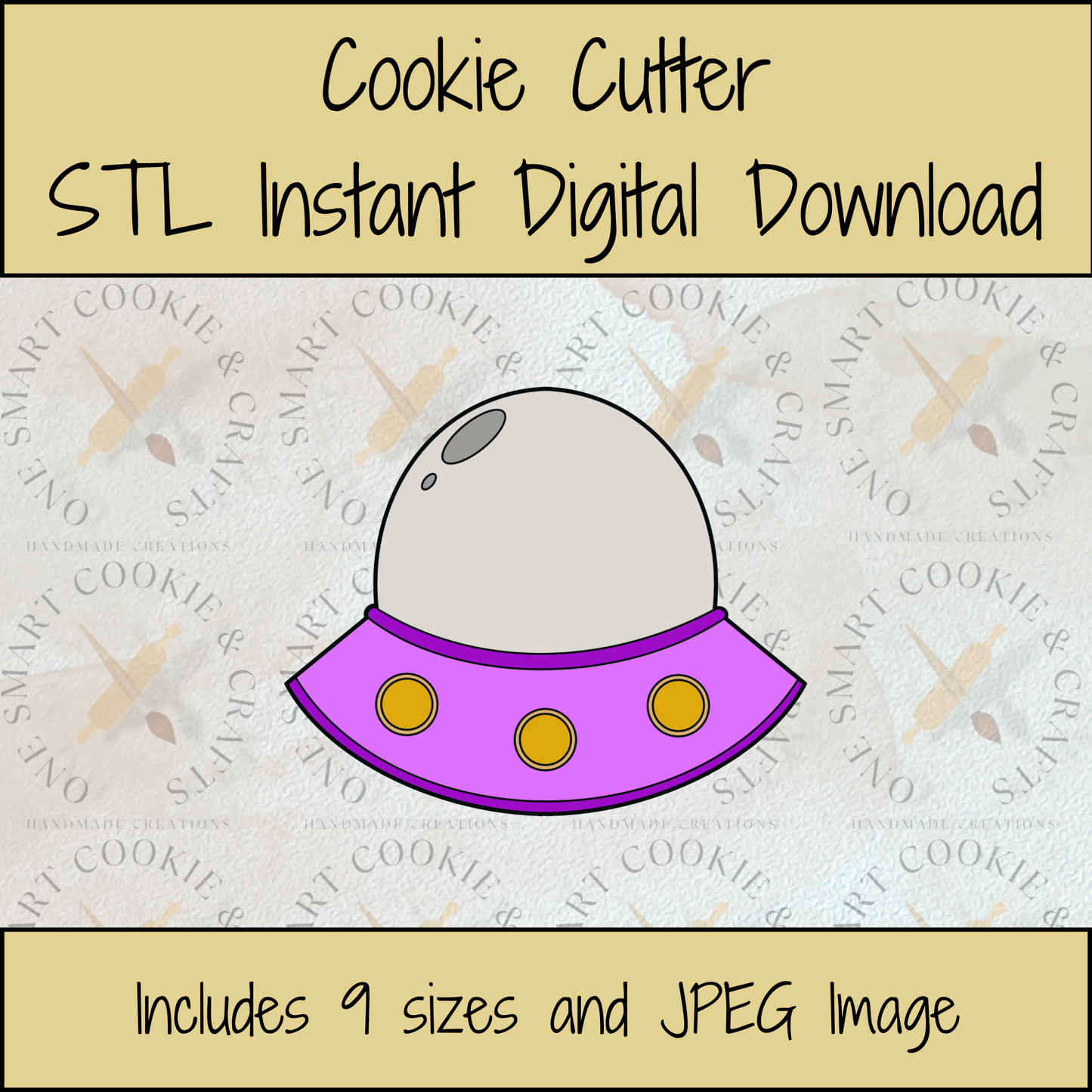 Spaceship Cookie Cutter STL File