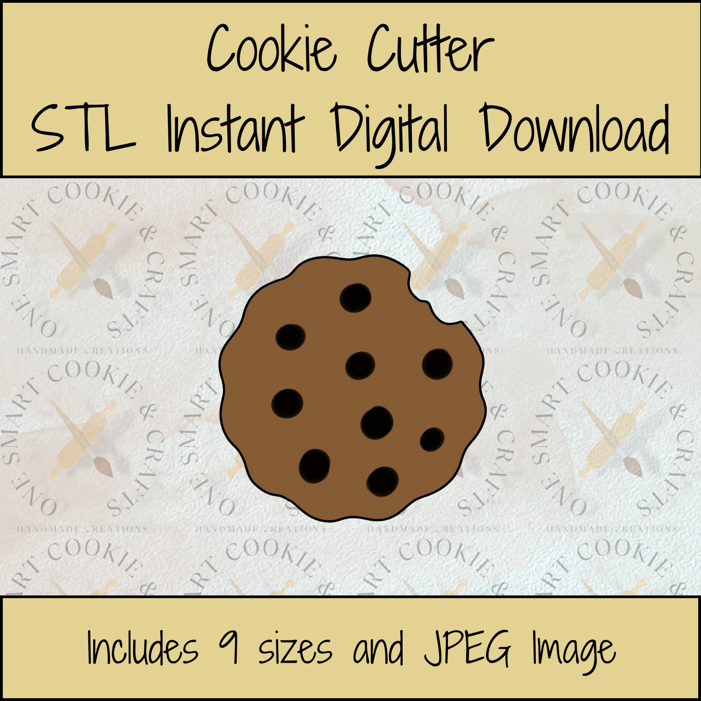 Chocolate Chip Cookie Cutter STL File