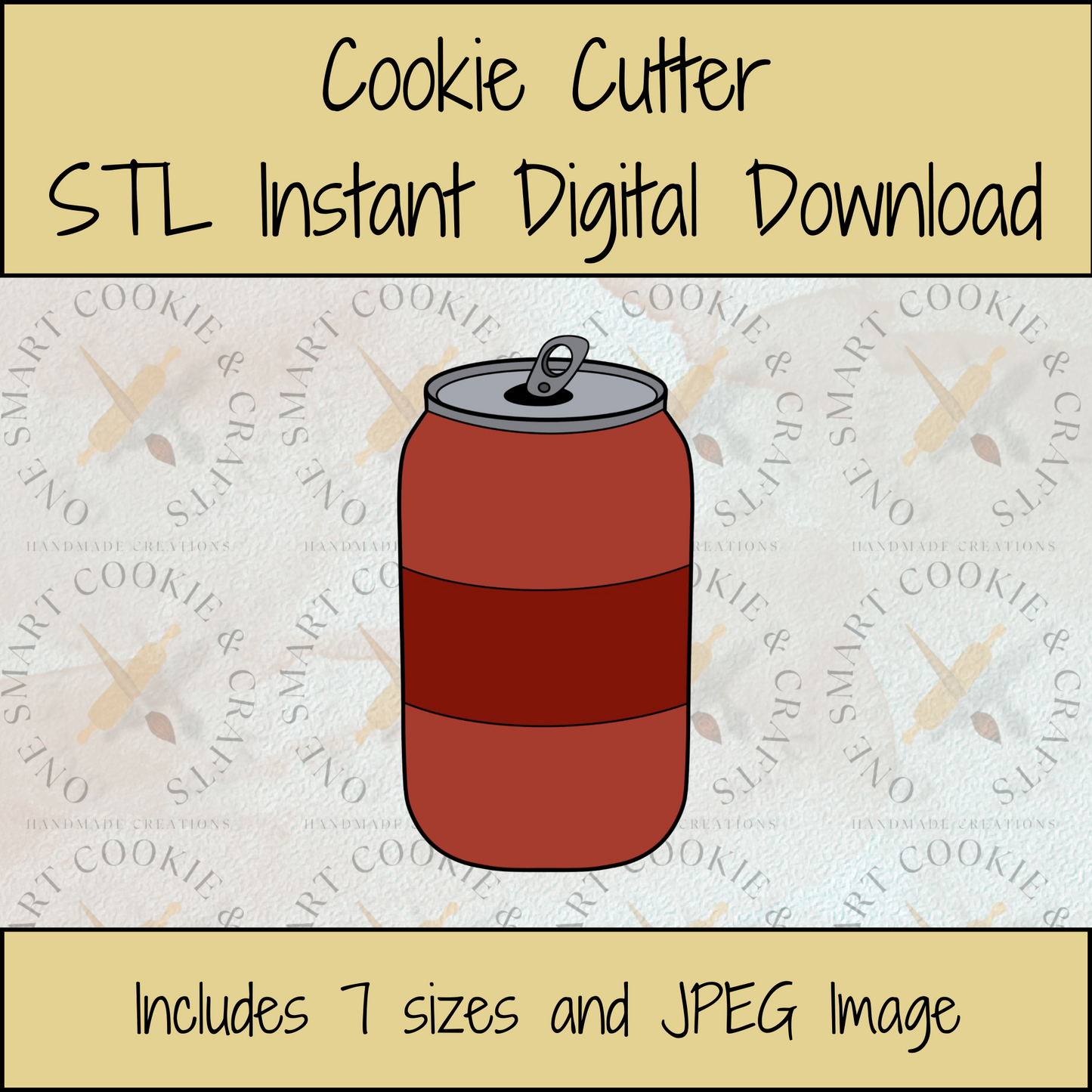 Soda Cookie Cutter STL File