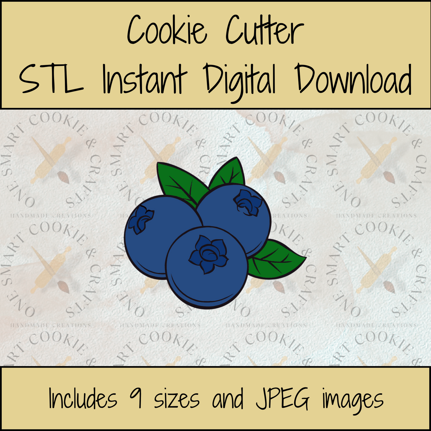 Blueberry Cookie Cutter STL File