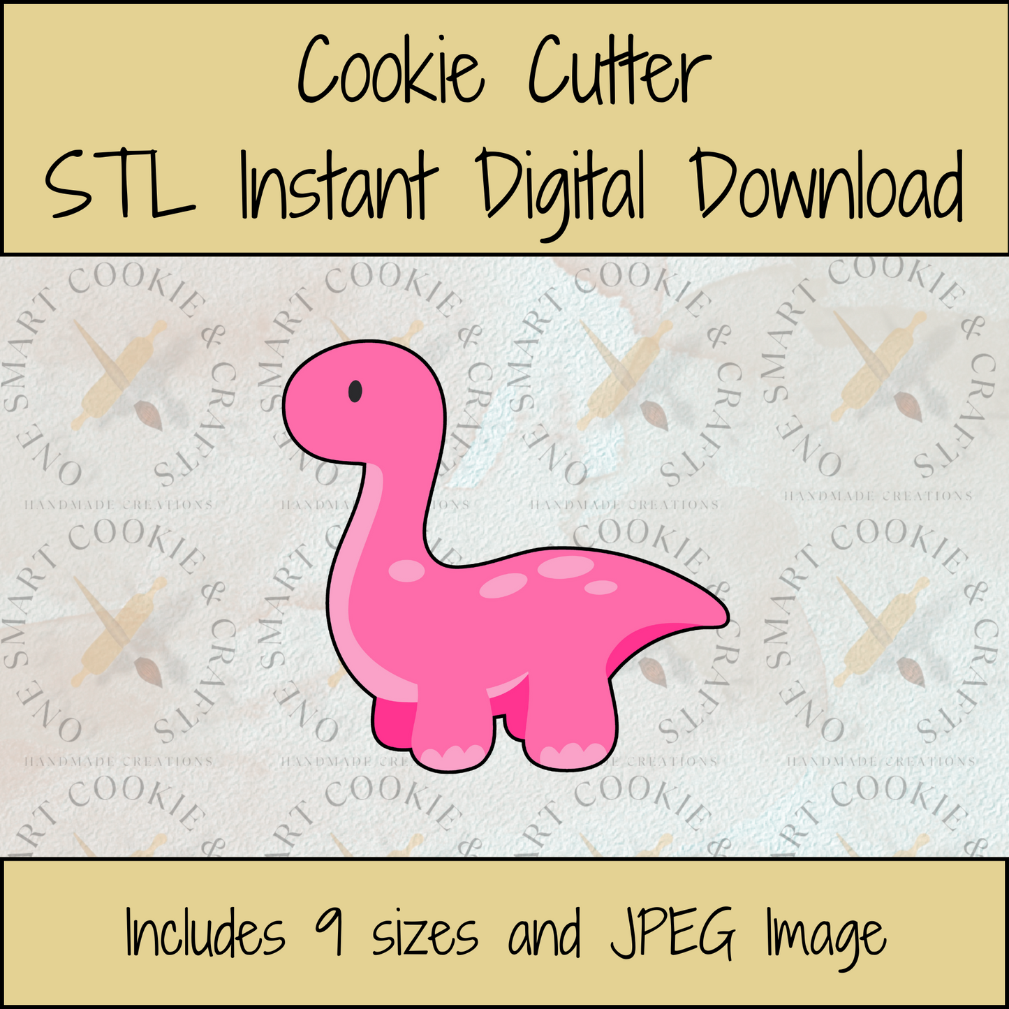 Dinosaur Cookie Cutter STL