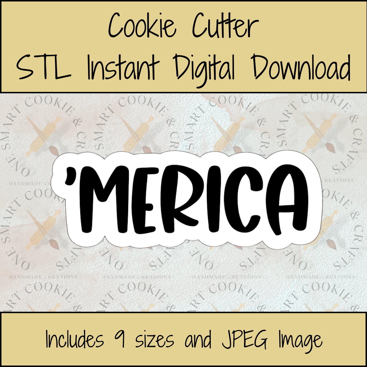 Merica Cookie Cutter STL File