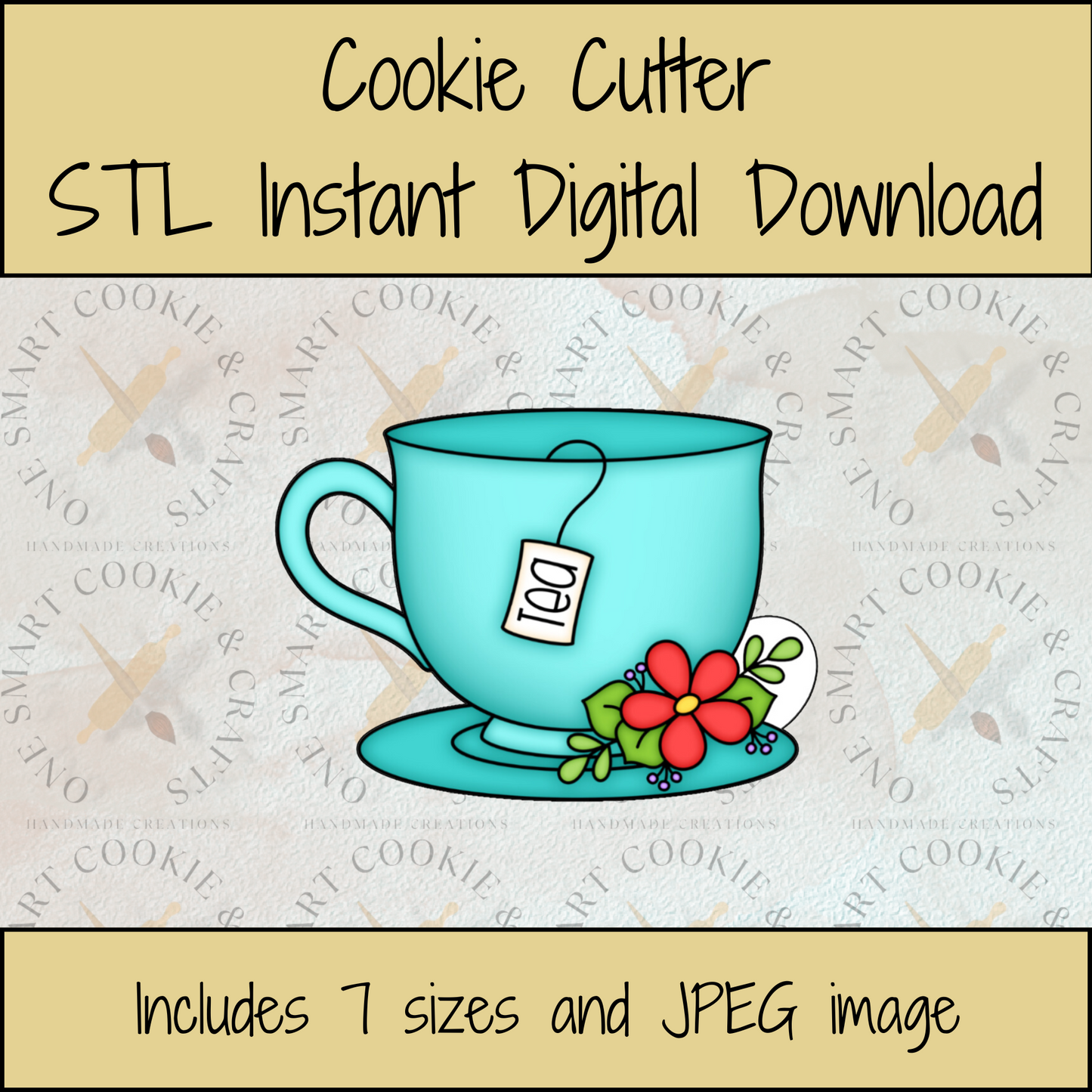 Tea Cup Cookie Cutter STL File
