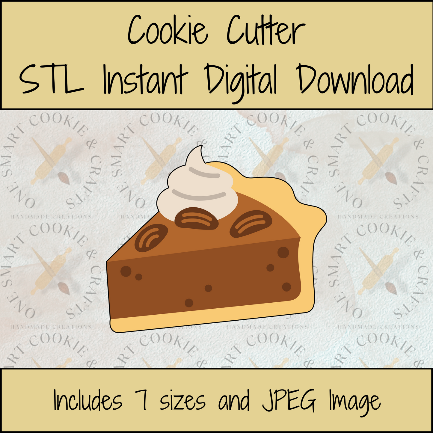 Pie Cookie Cutter STL File