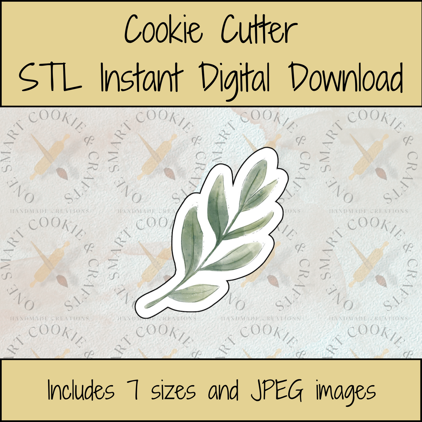 Greenery Cookie Cutter STL File