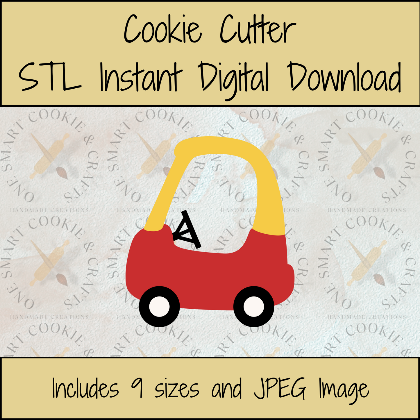 Toy Car Cookie Cutter STL File