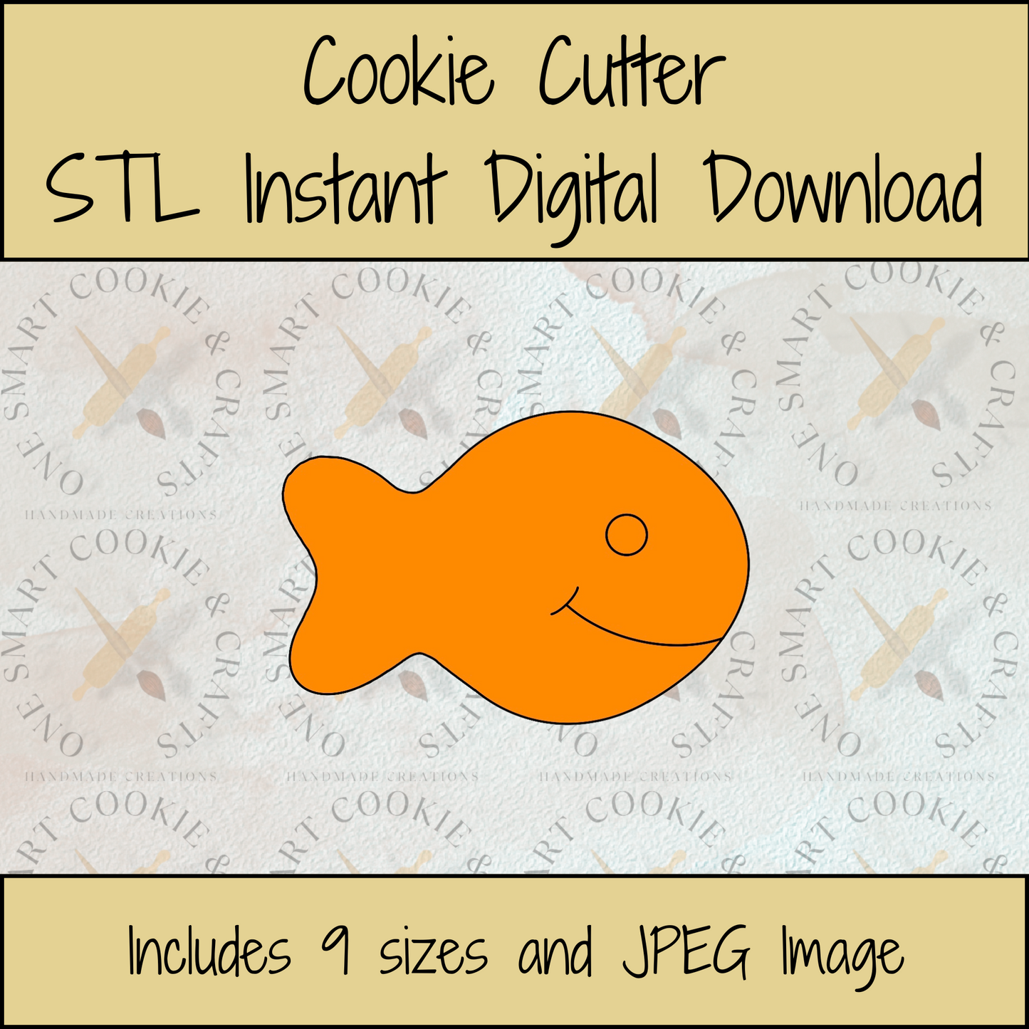 Goldfish Cracker Cookie Cutter STL File