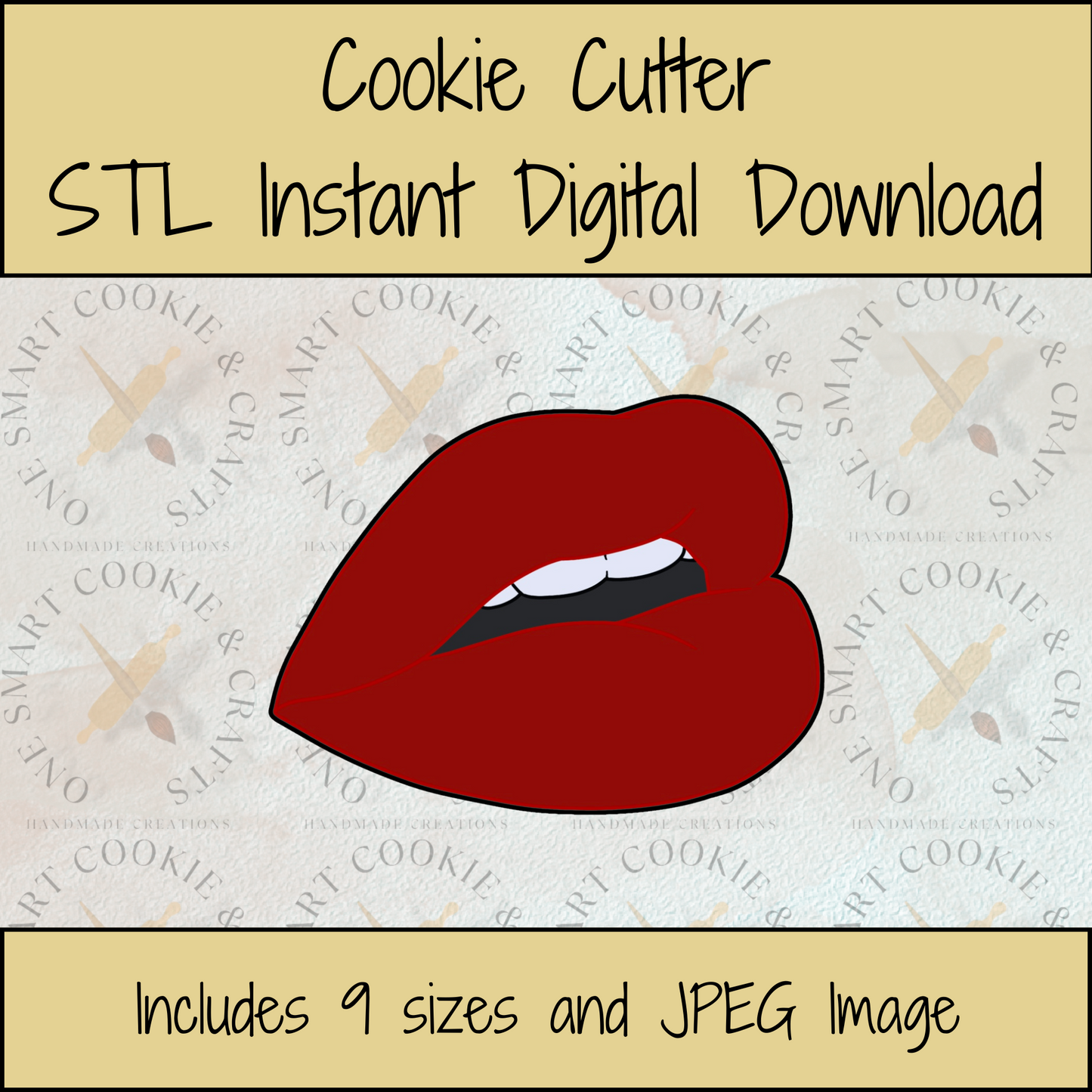 Lips Cookie Cutter STL File