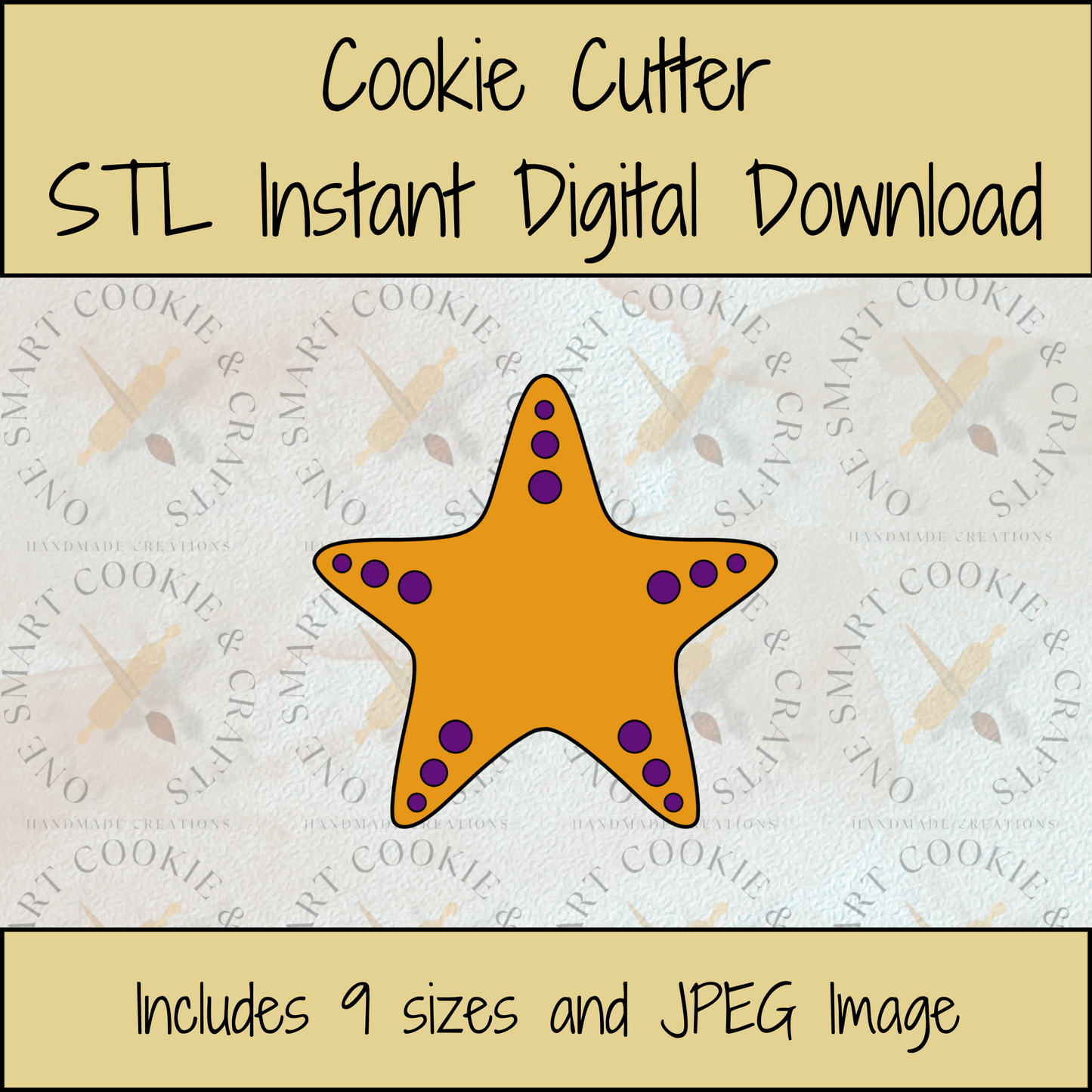 Starfish Cookie Cutter STL File