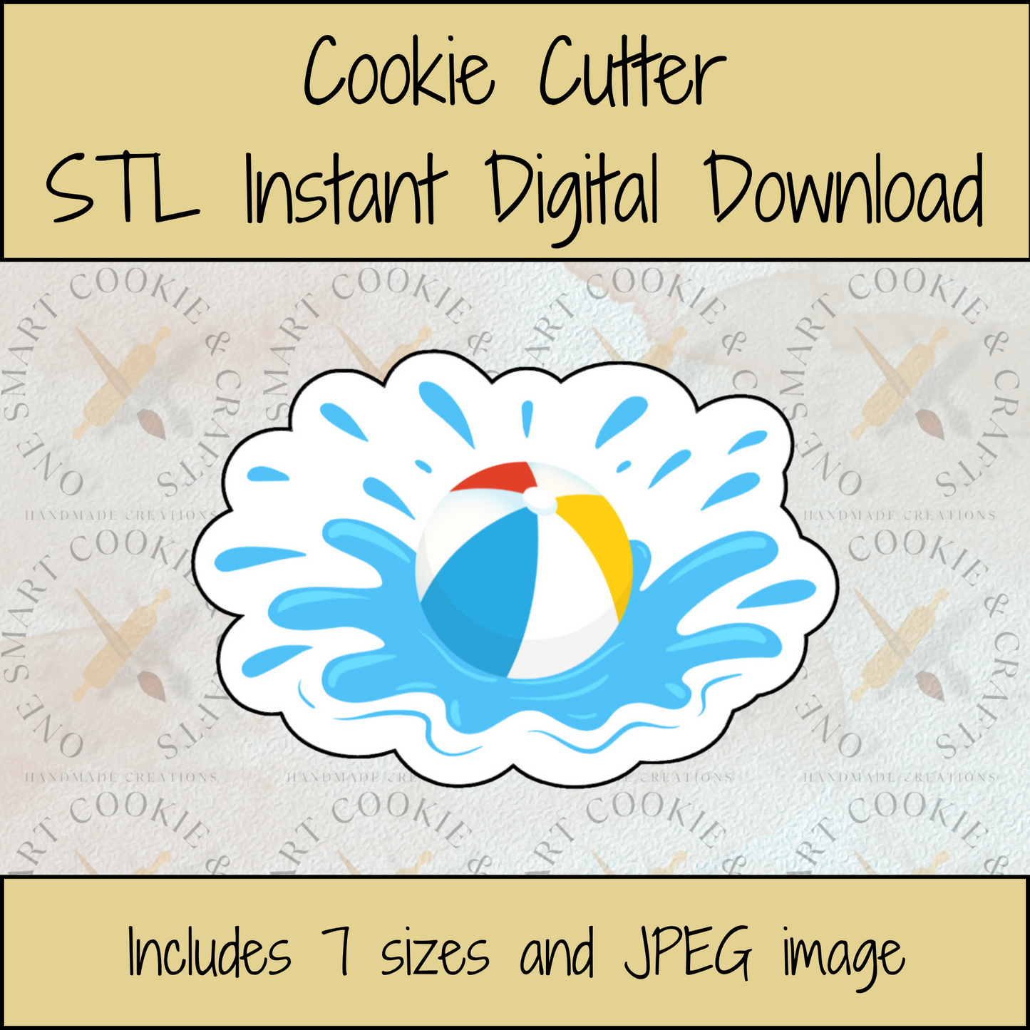 Beach Ball Cookie Cutter STL File