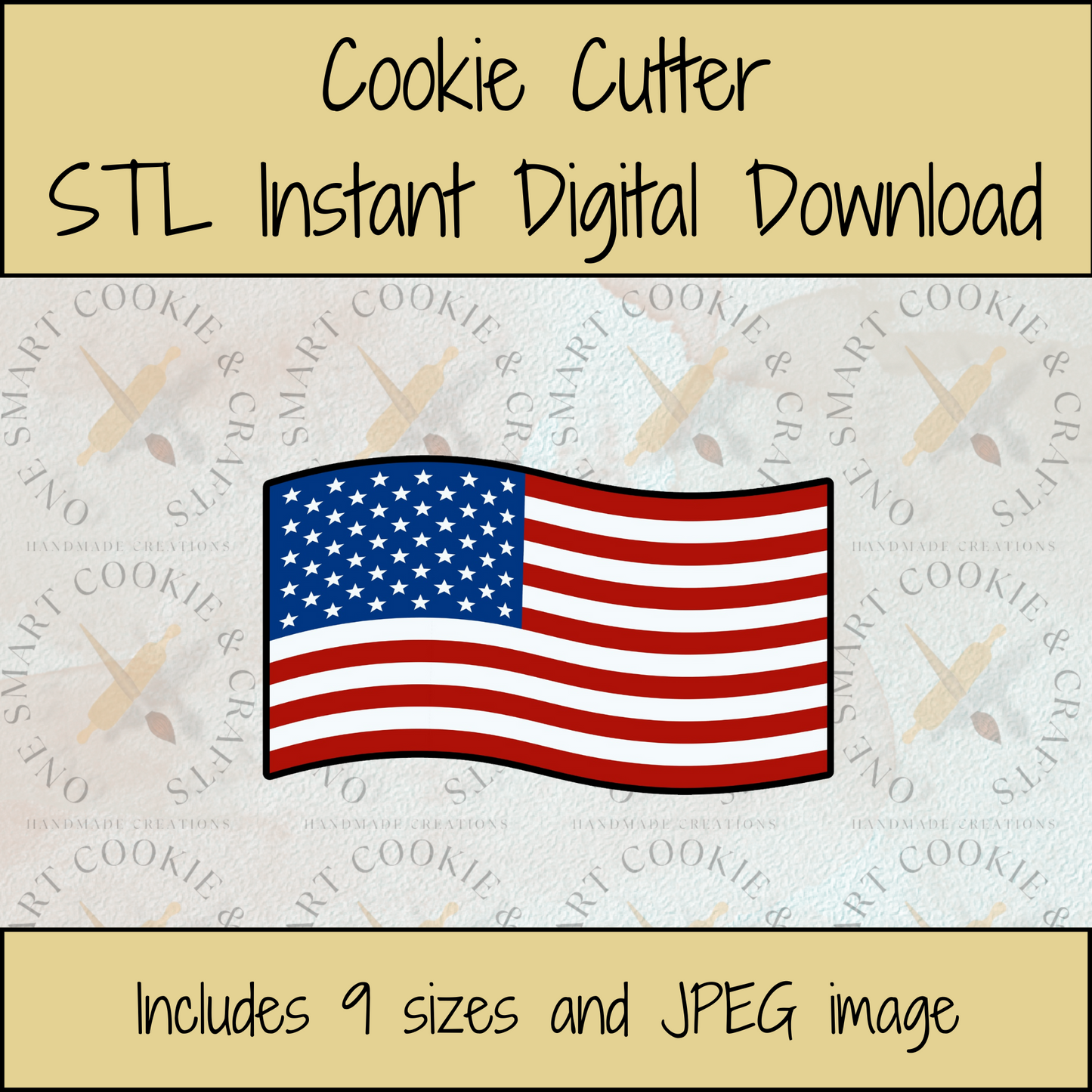 Flag Cookie Cutter STL File