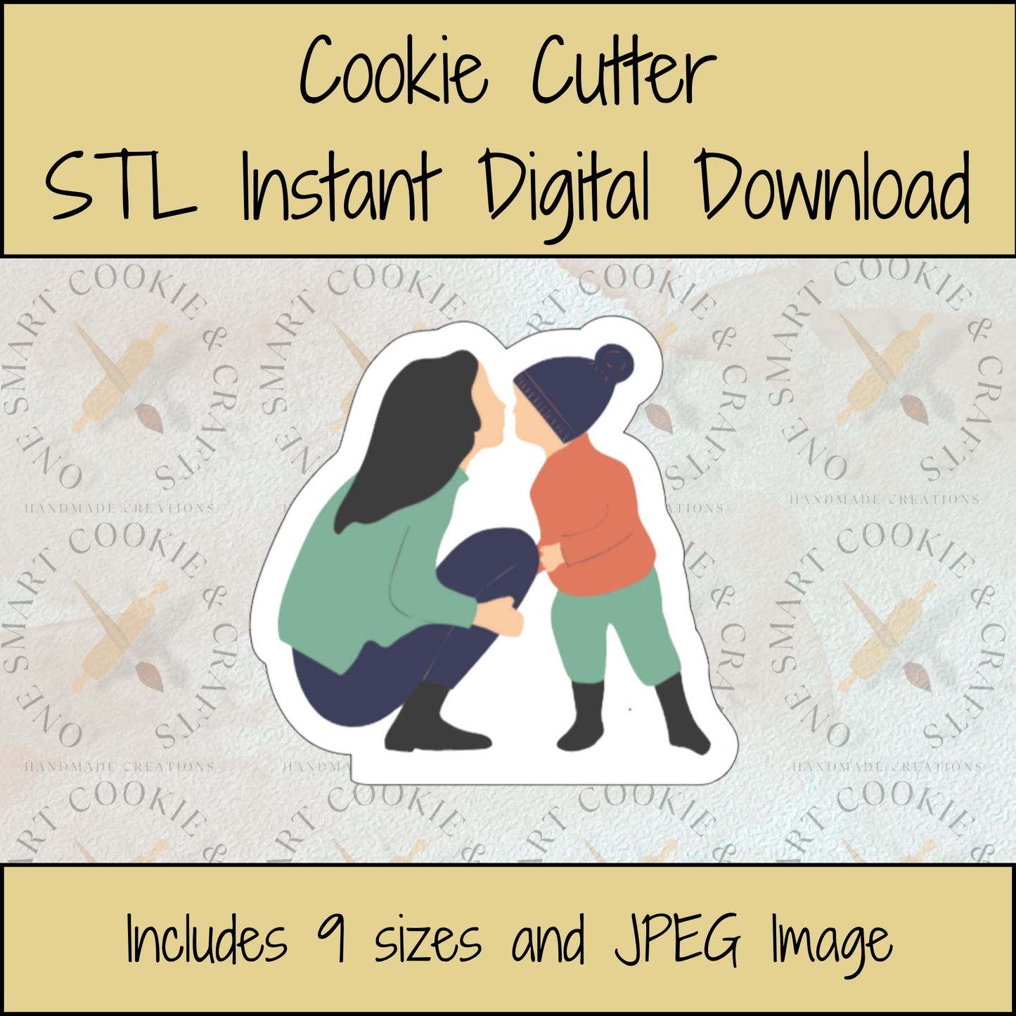 Mom Cookie Cutter STL File