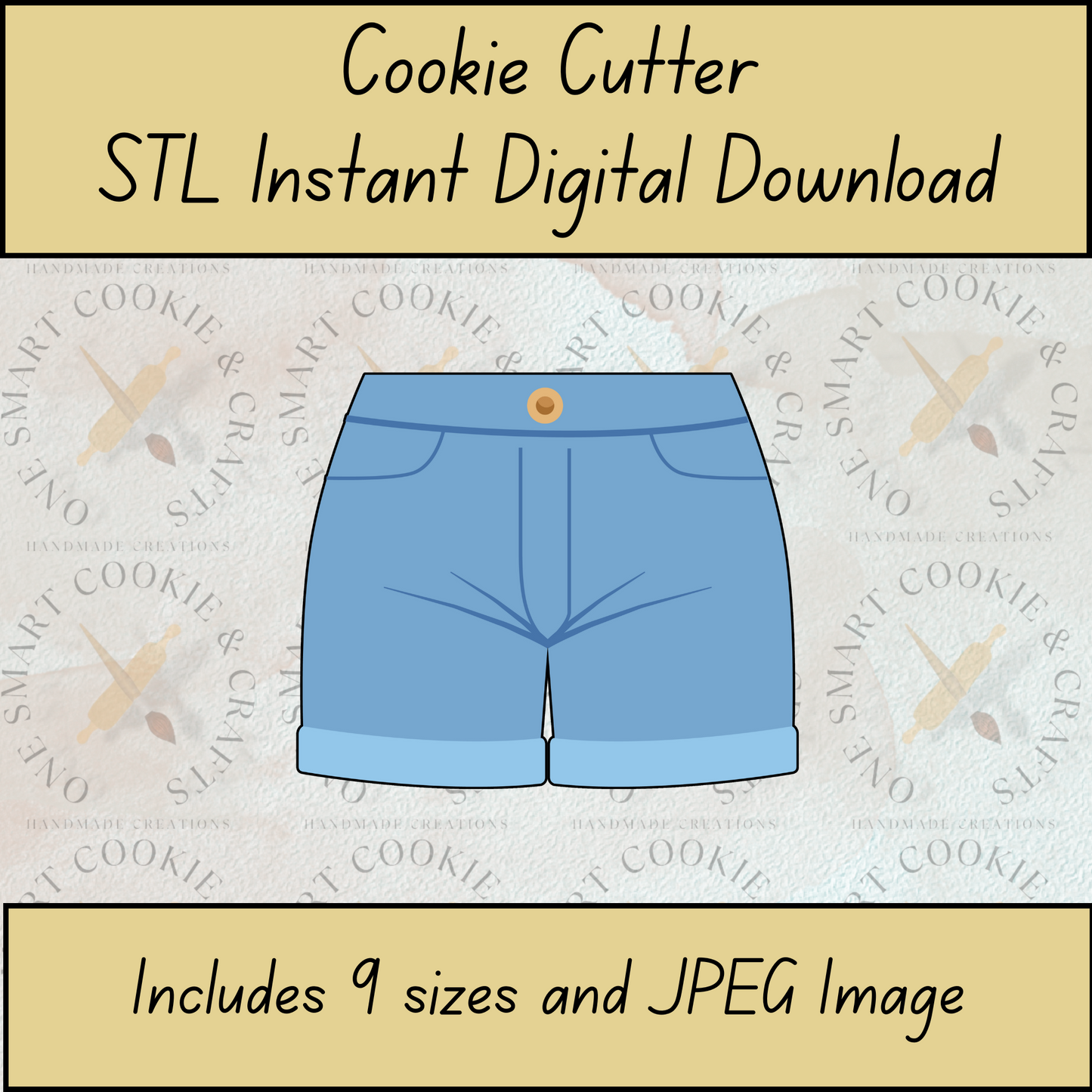 Shorts Cookie Cutter STL File