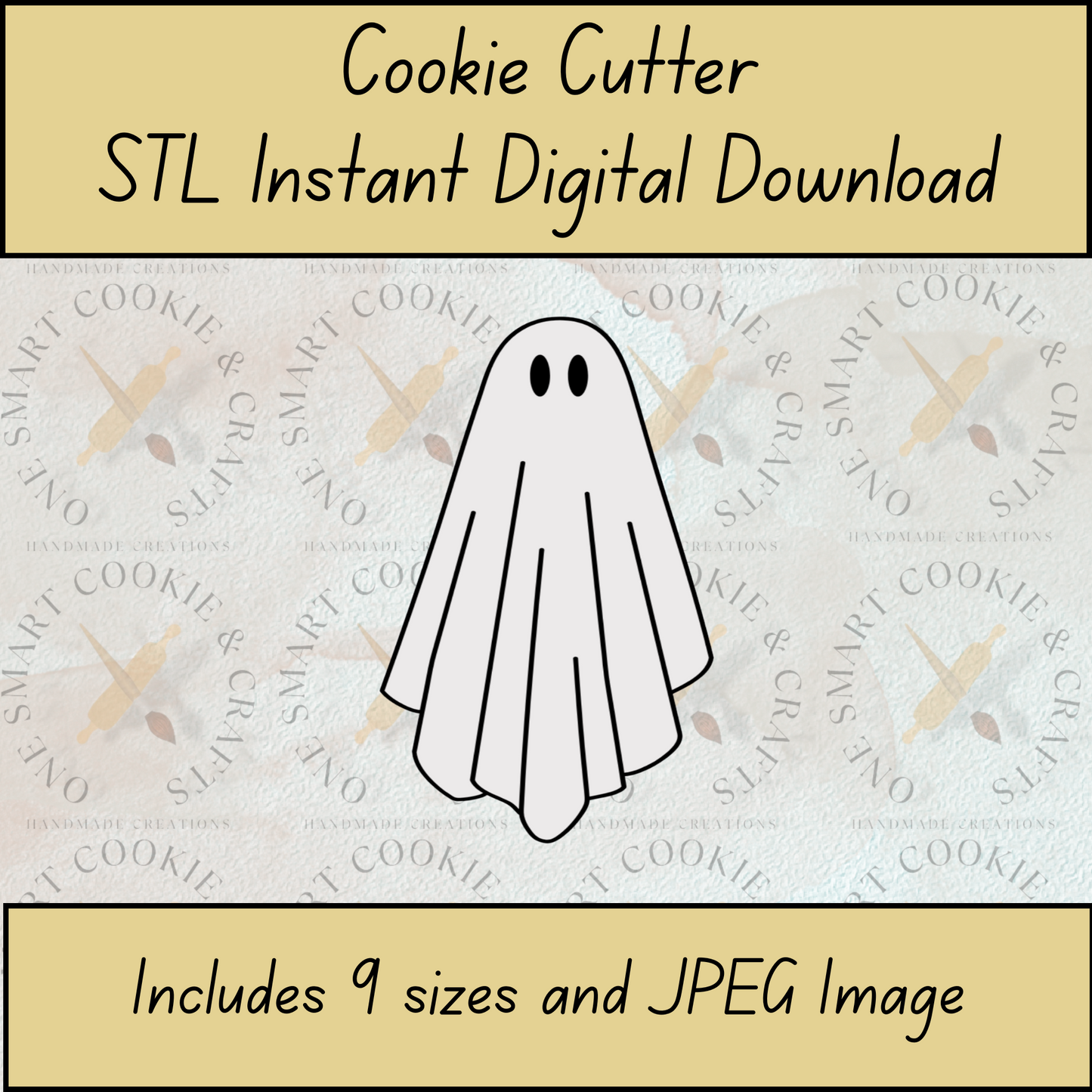 Skinny Ghost Cookie Cutter STL File