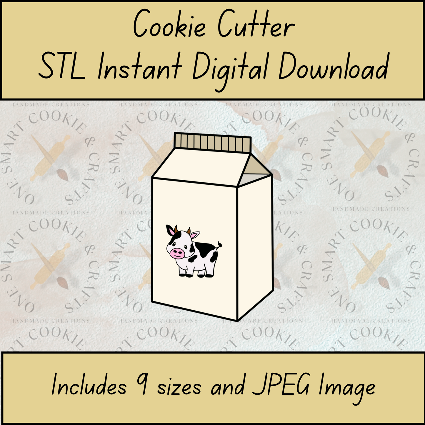 Milk Carton Cookie Cutter STL File