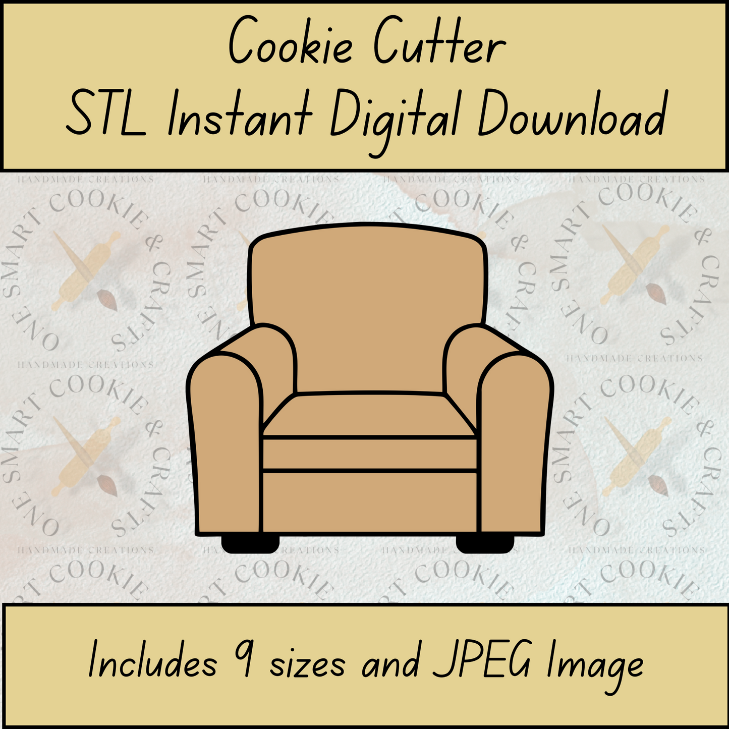 Recliner Cookie Cutter STL File