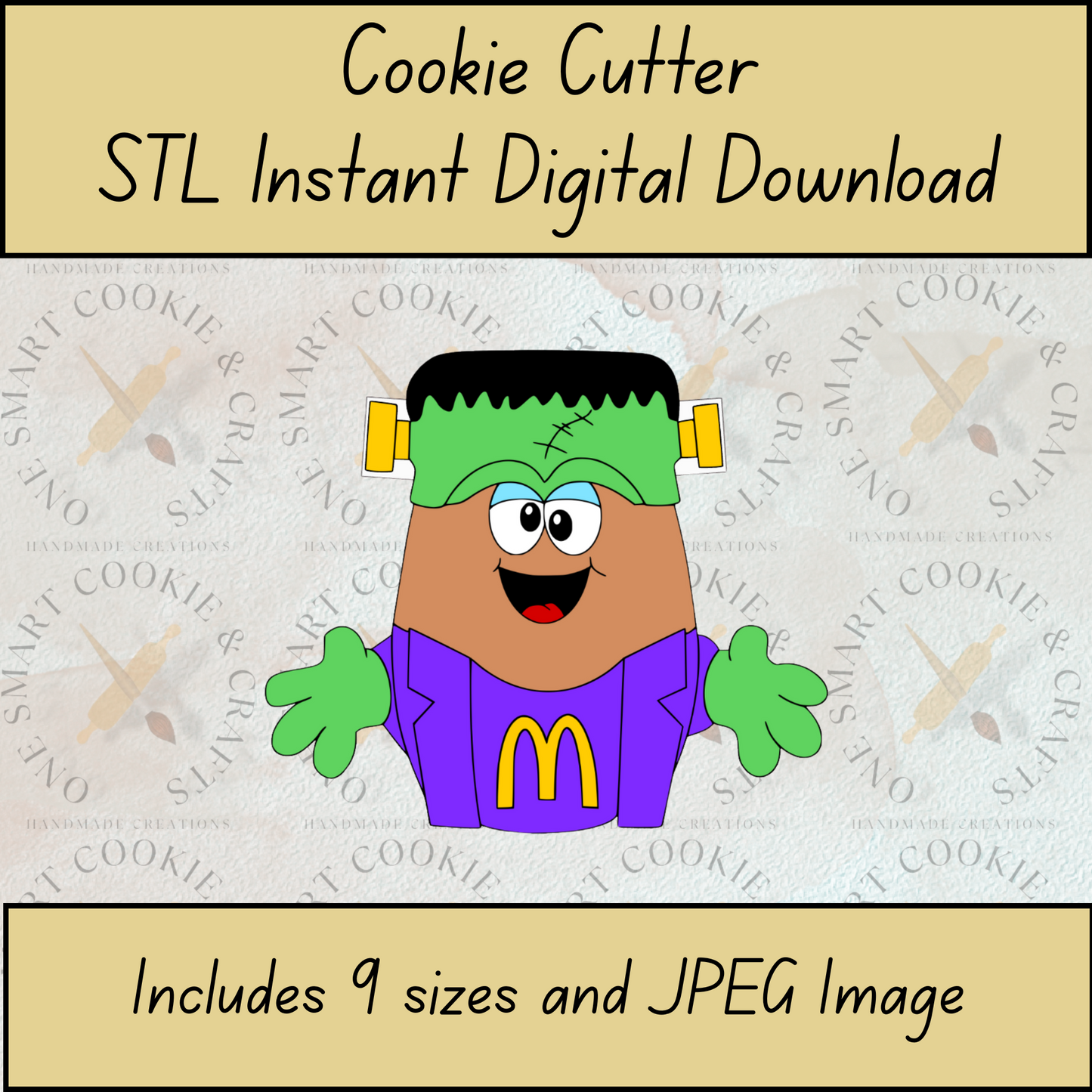 Frankenstein Cookie Cutter STL File