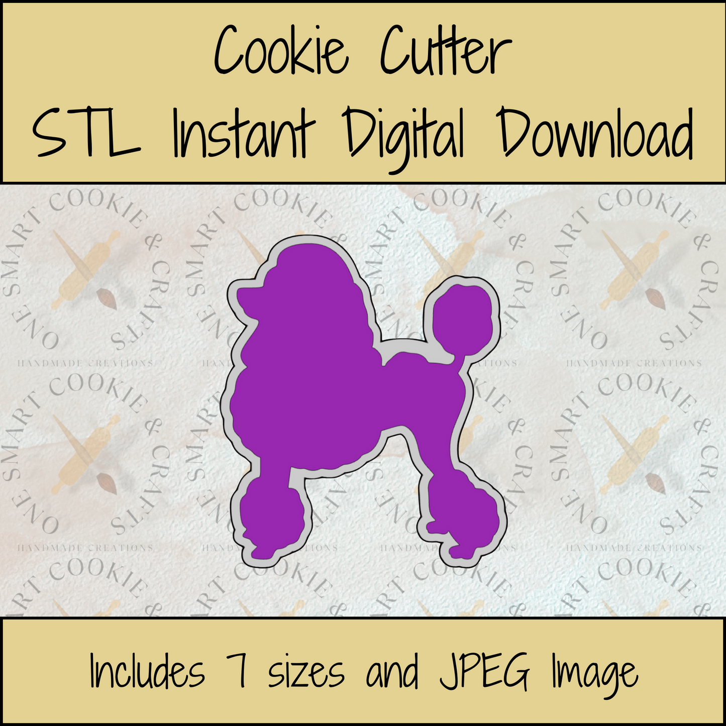 Poodle Cookie Cutter STL File