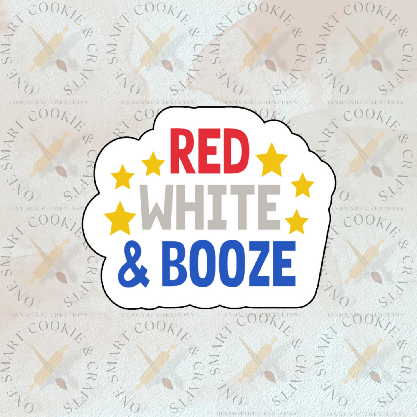 Red, White and Booze Cookie Cutter