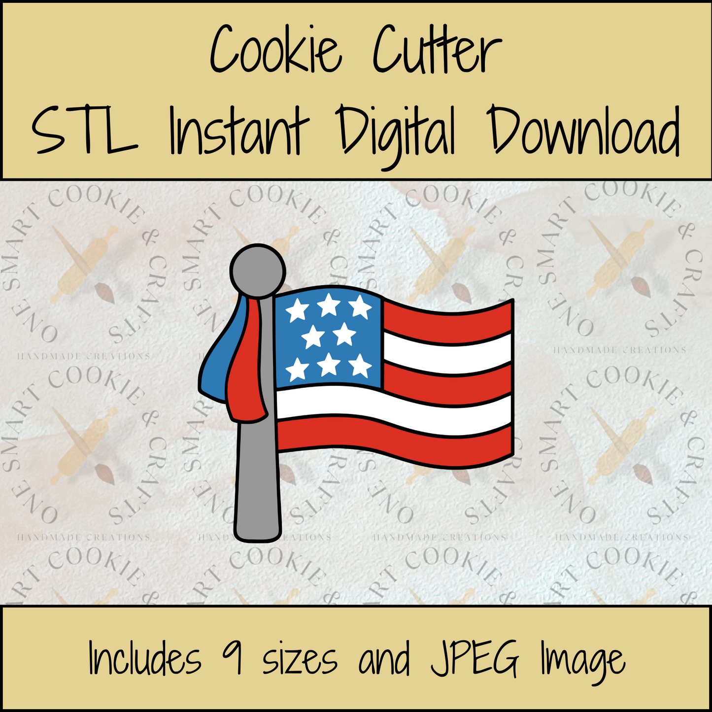 Flag Cookie Cutter STL File