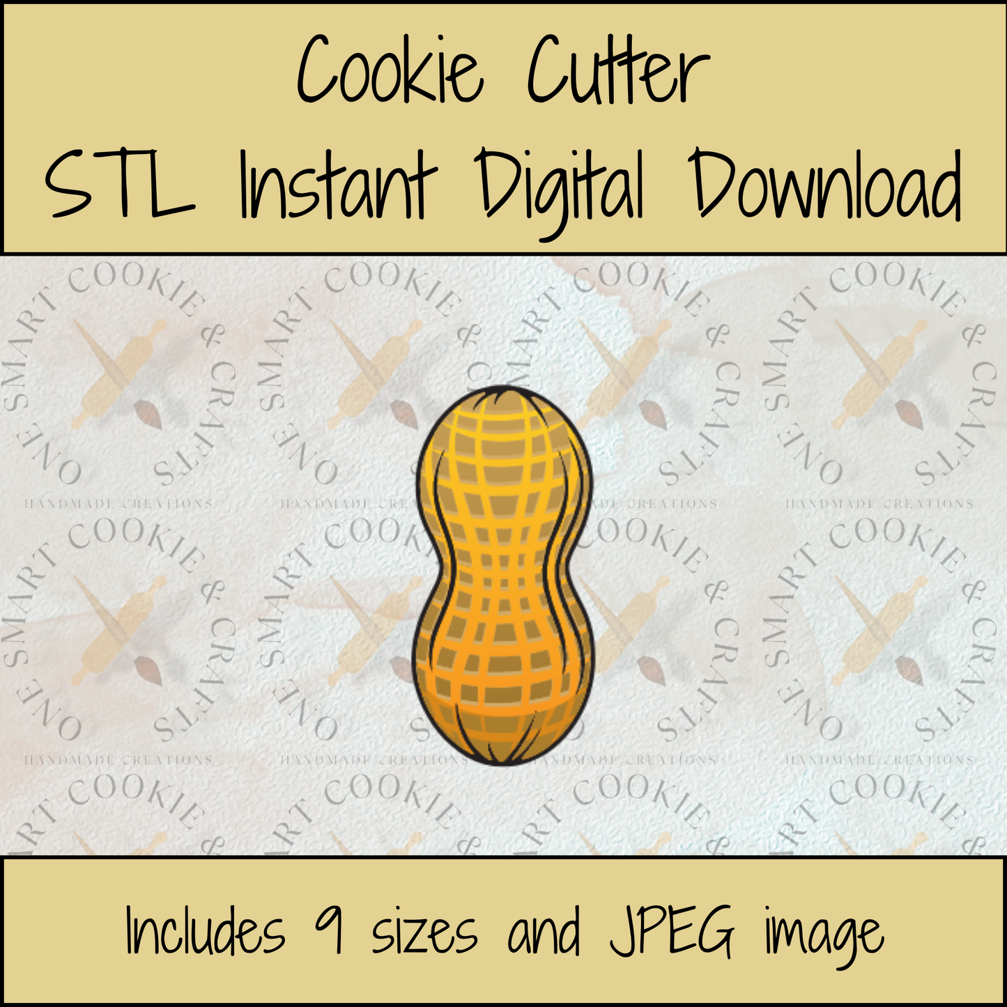 Peanut Cookie Cutter STL File