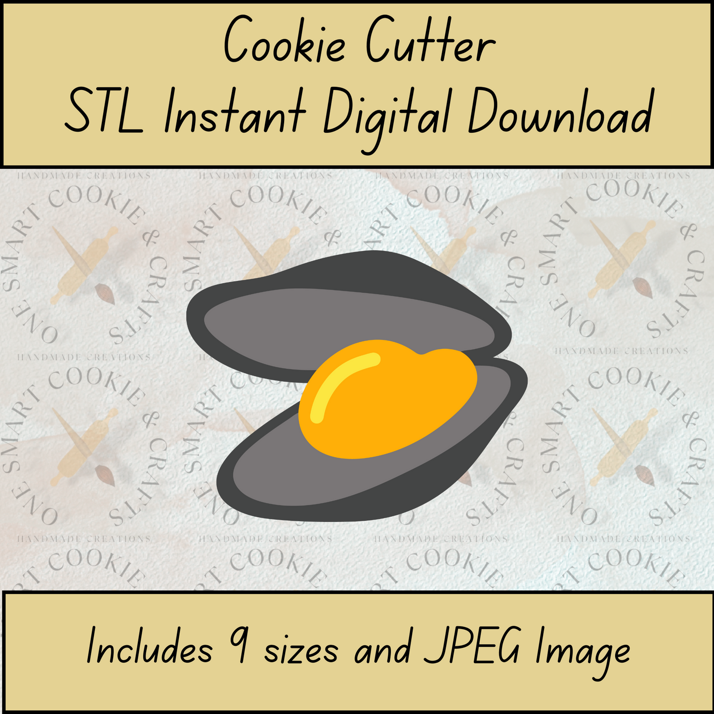 Oyster Cookie Cutter STL File