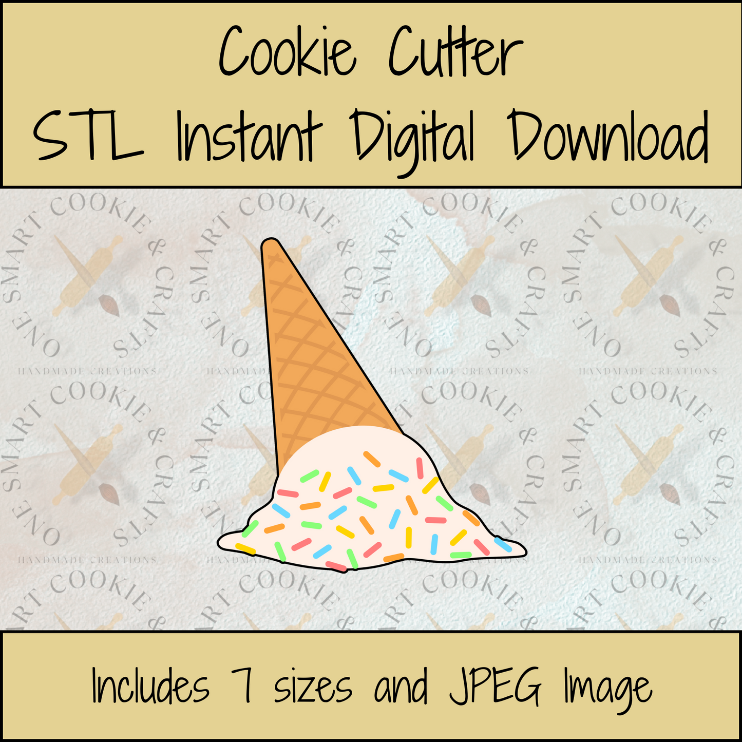 Ice Cream Cookie Cutter STL File