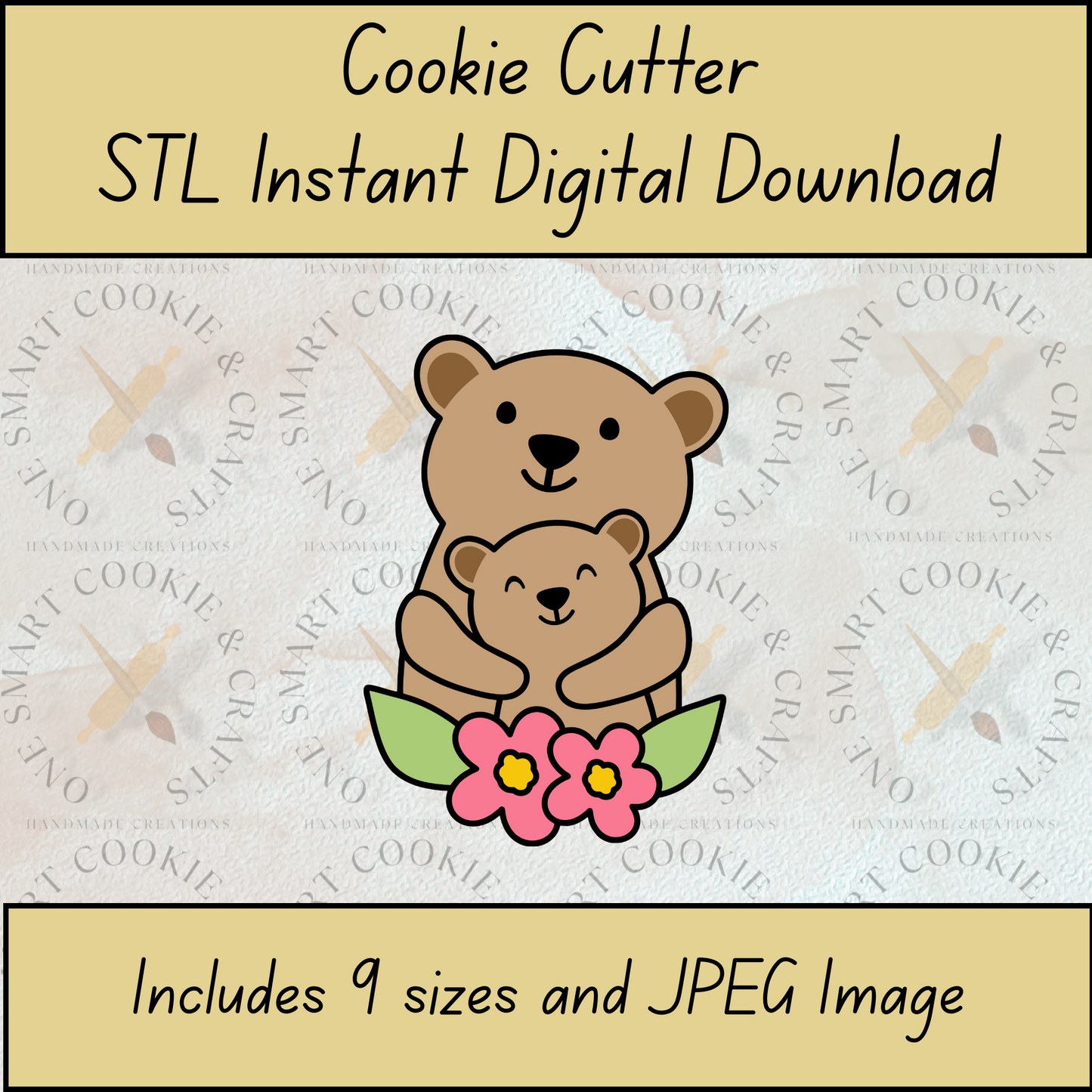 Bear Cookie Cutter STL File