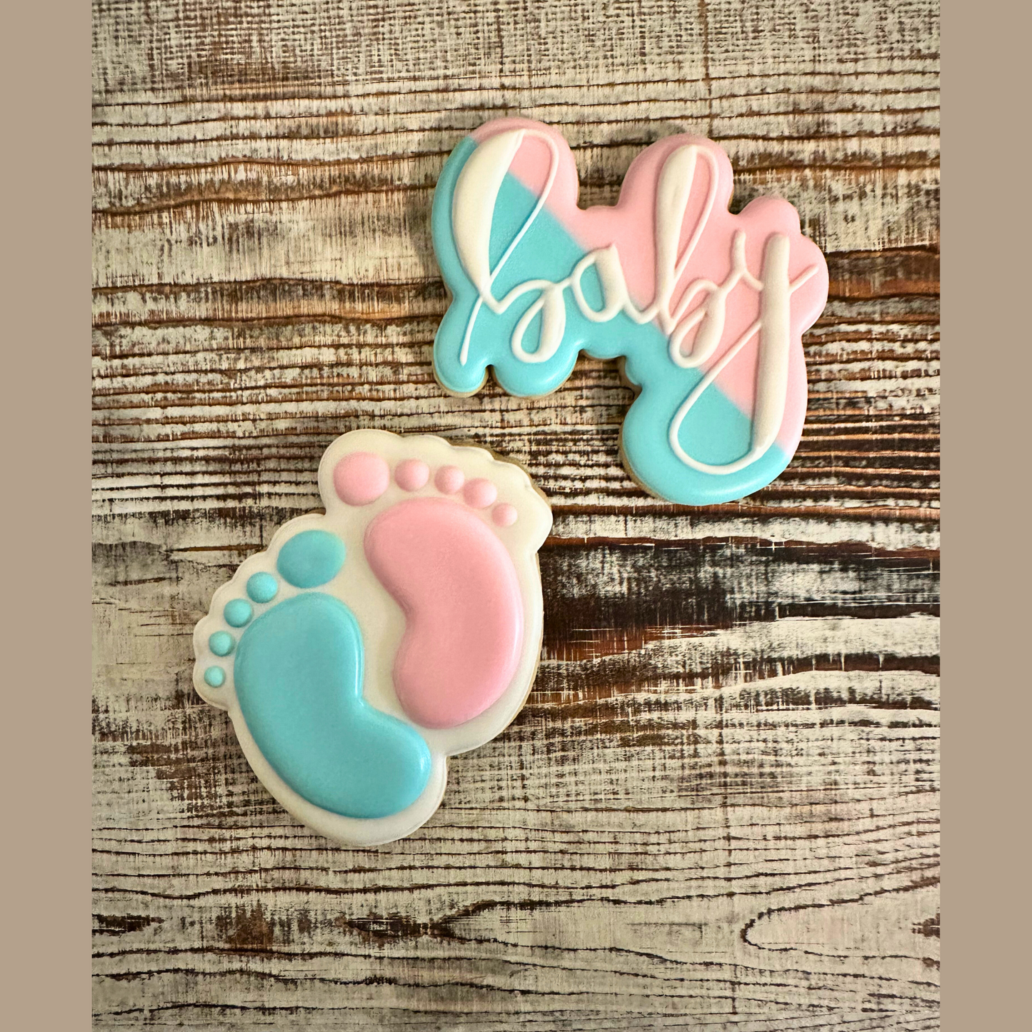 Cortador de galletas de pies de bebé