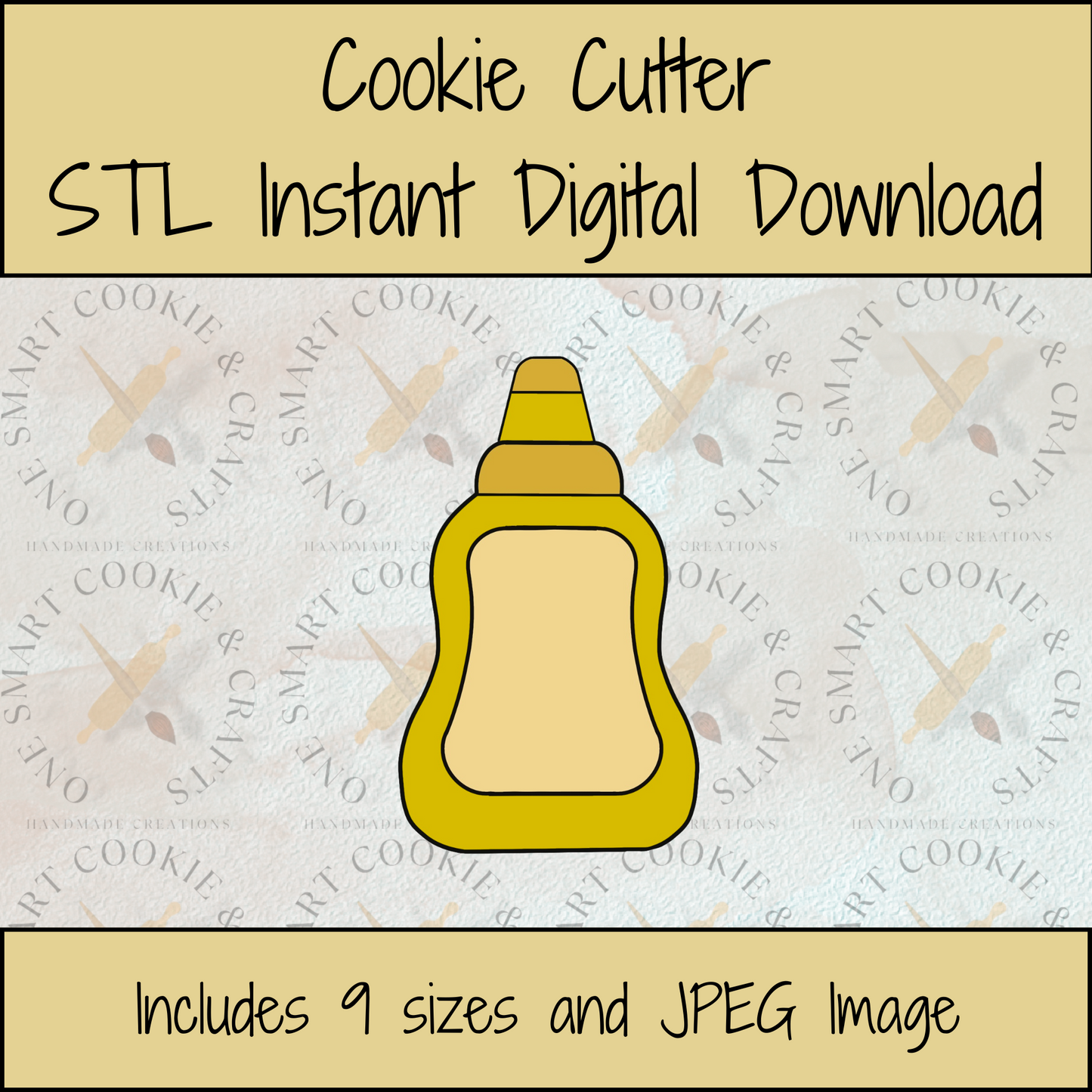Mustard Cookie Cutter STL File