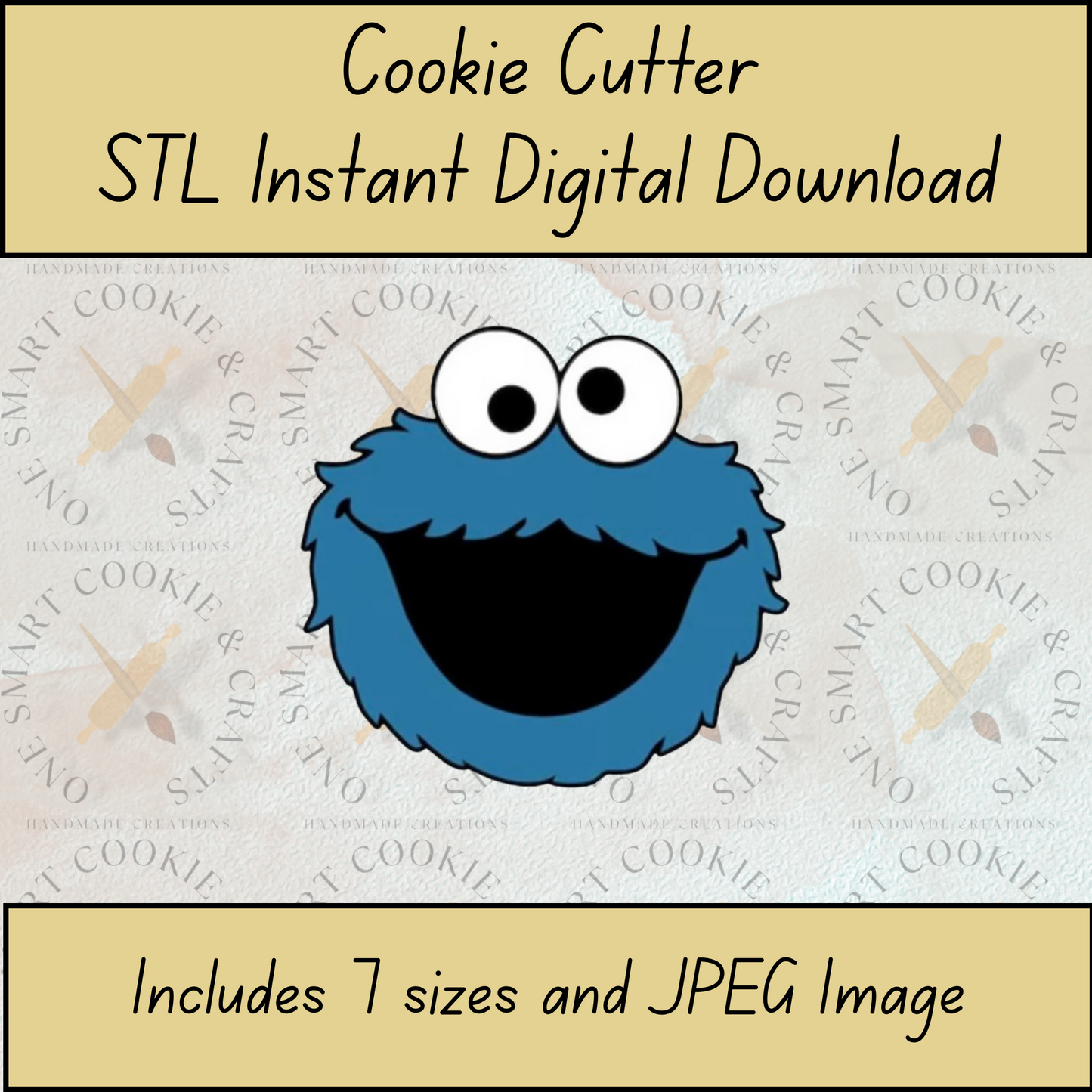 Monster Cookie Cutter STL File