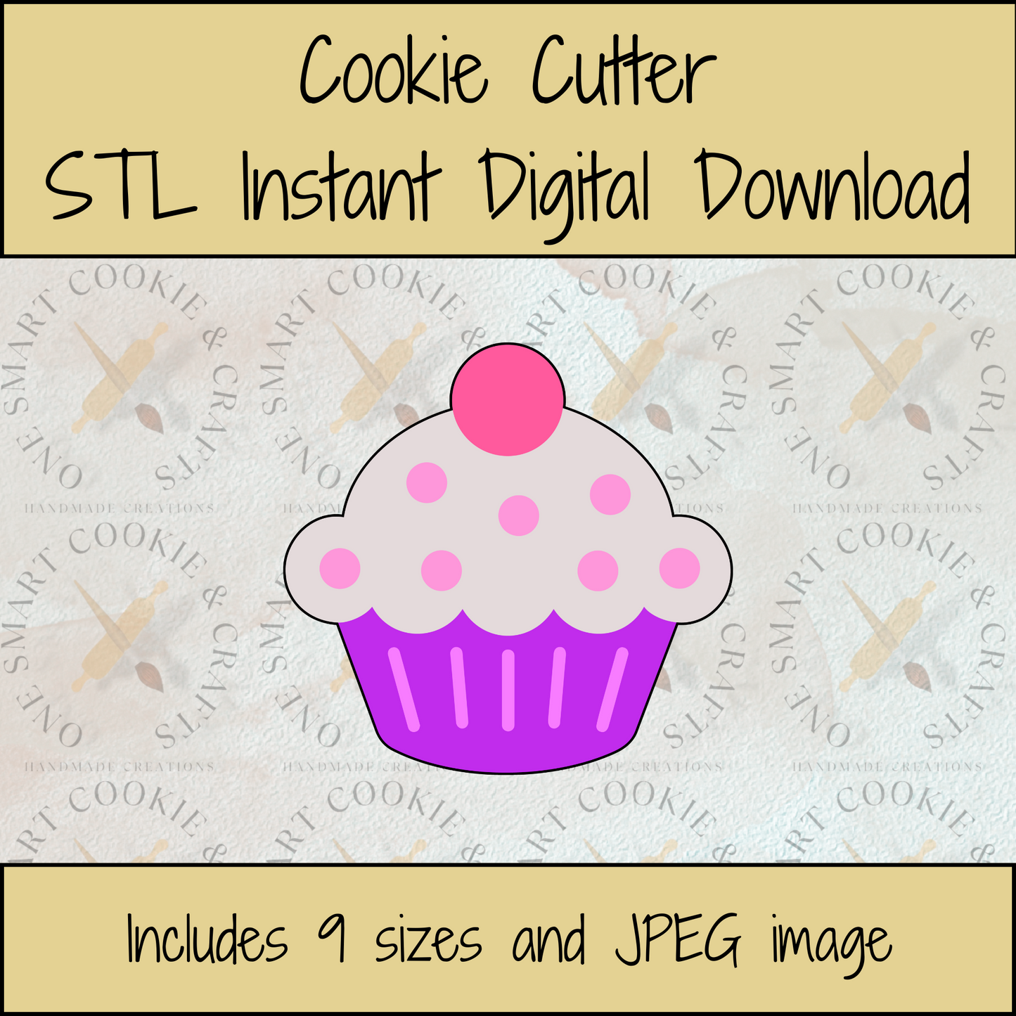 Cupcake Cookie Cutter STL File