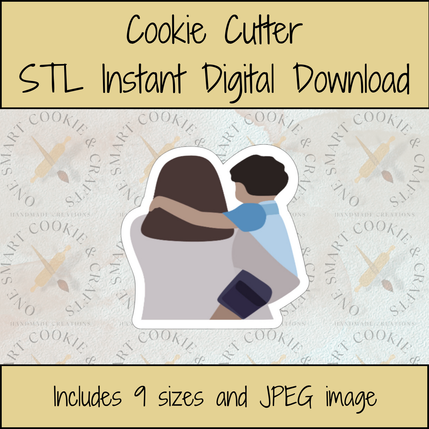 Mom Cookie Cutter STL File