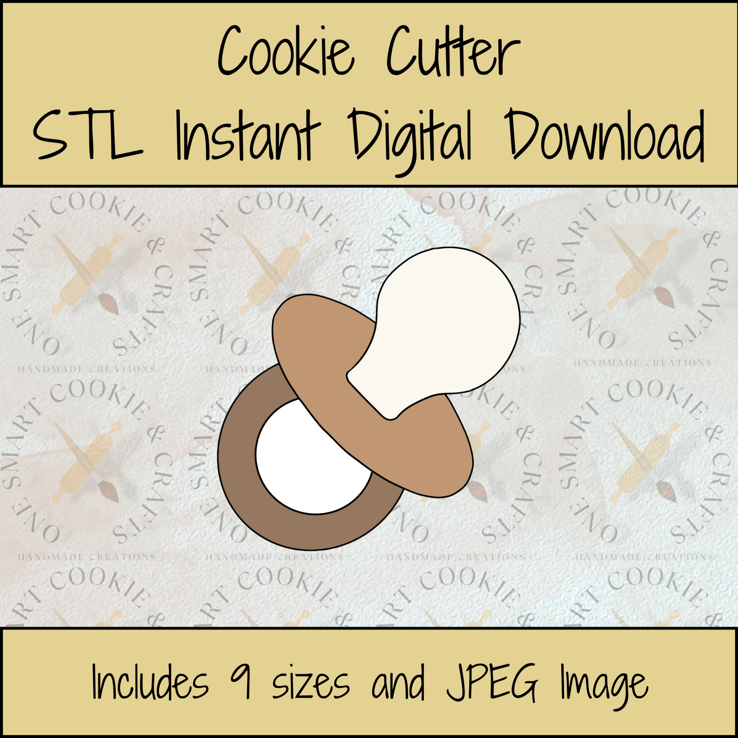 Pacifier Cookie Cutter STL File