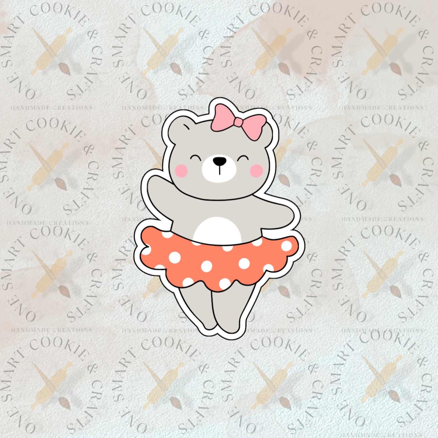 Bear in Tutu Cookie Cutter
