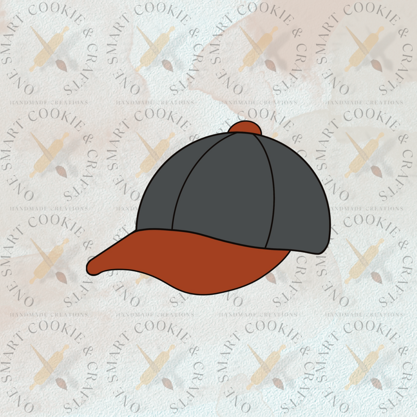 Cortador de galletas con gorra de béisbol