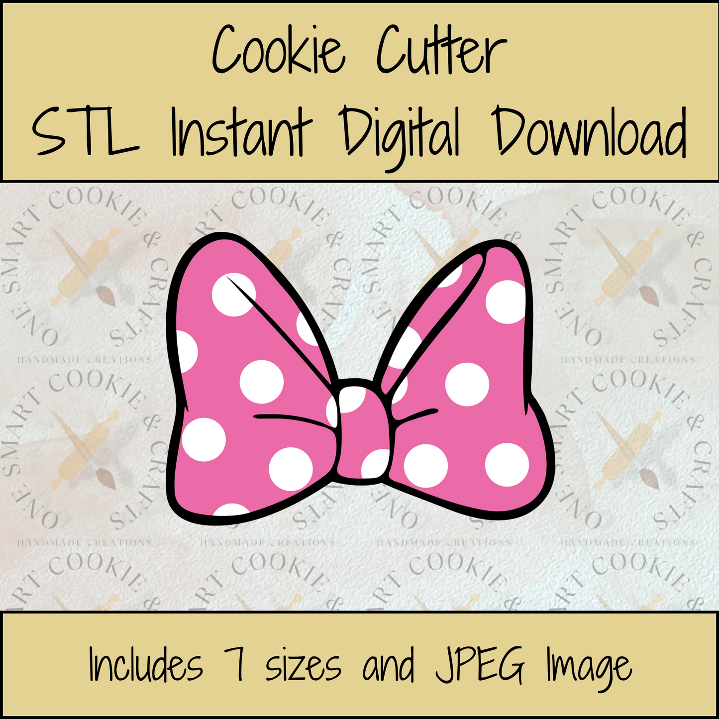 Bow Cookie Cutter STL File