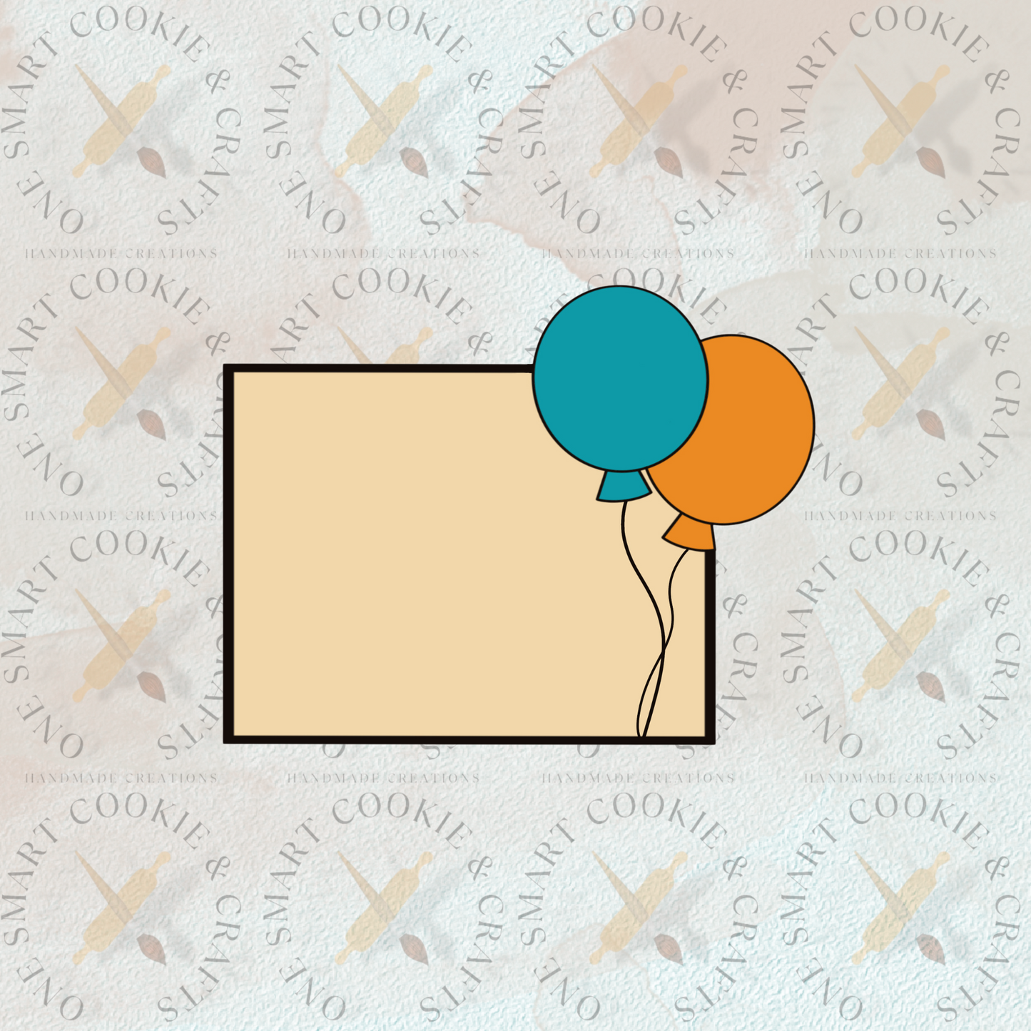 Balloon Plaque Cookie Cutter