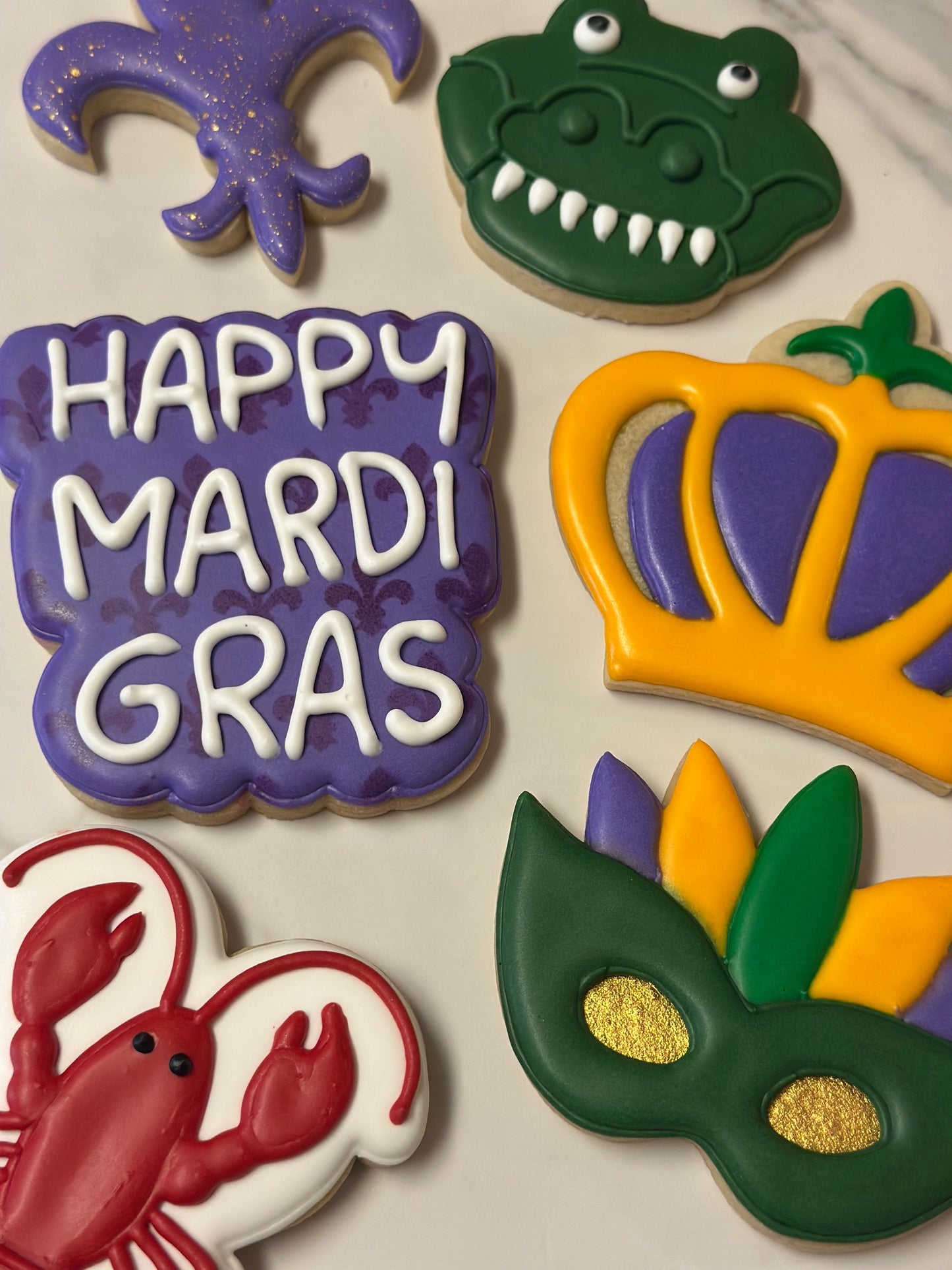 Cortador de galletas con placa de Mardi Gras