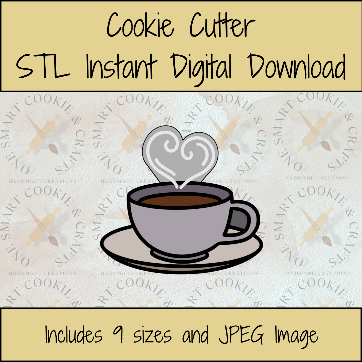 Coffee Cup Cookie Cutter STL File