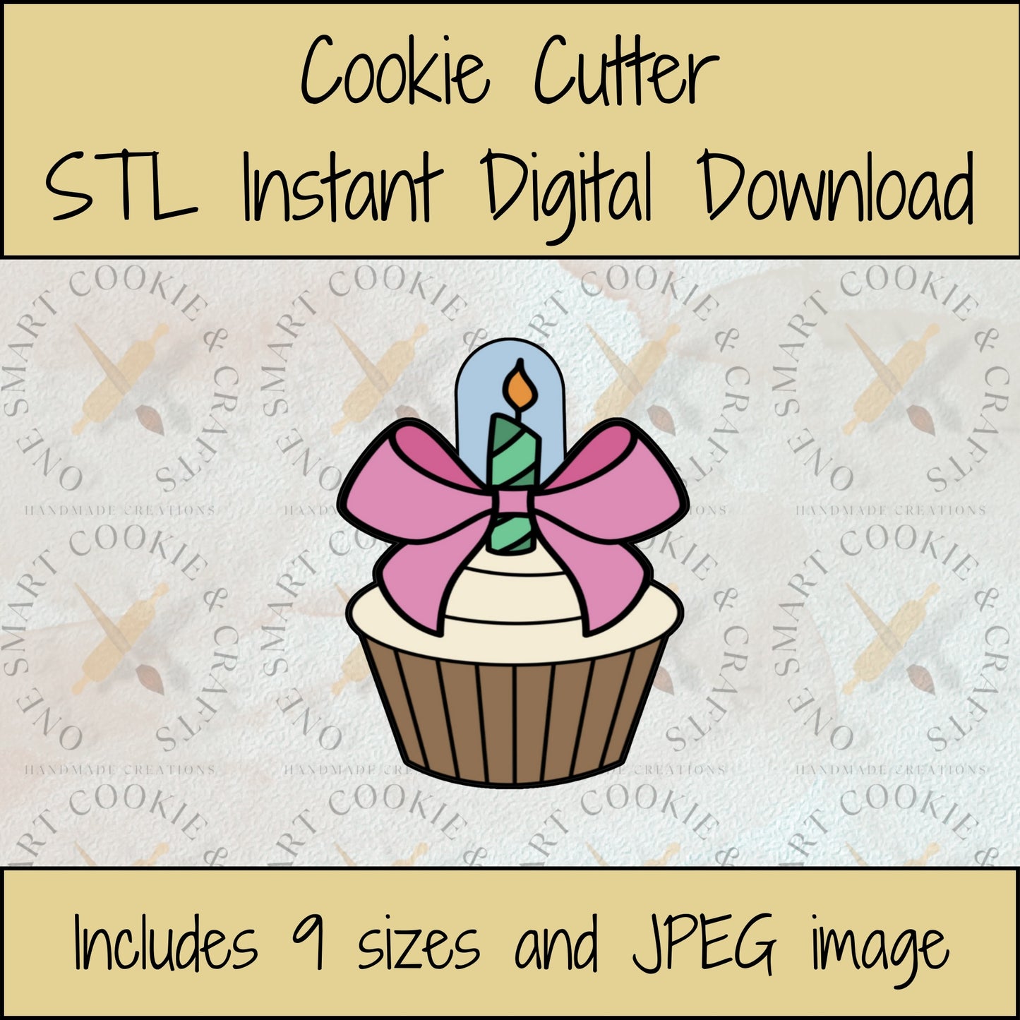 Cupcake Cookie Cutter STL File